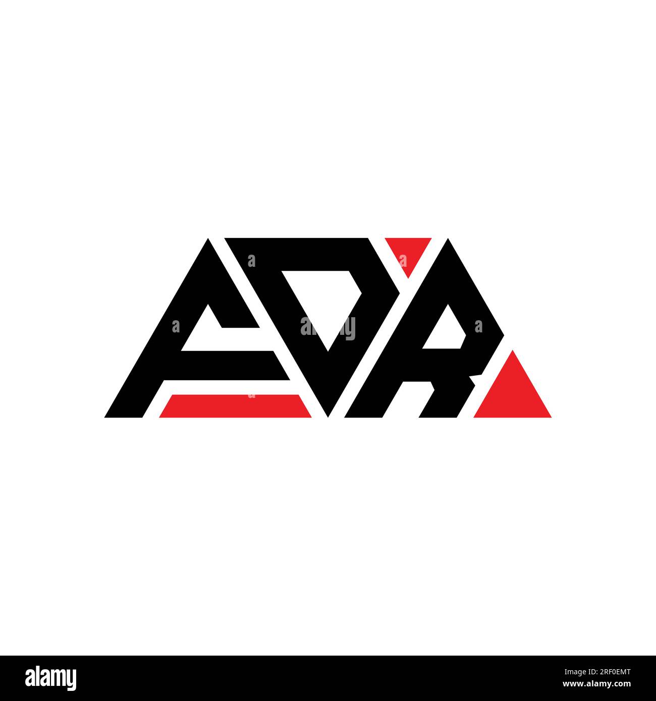 FDR triangle letter logo design with triangle shape. FDR triangle logo