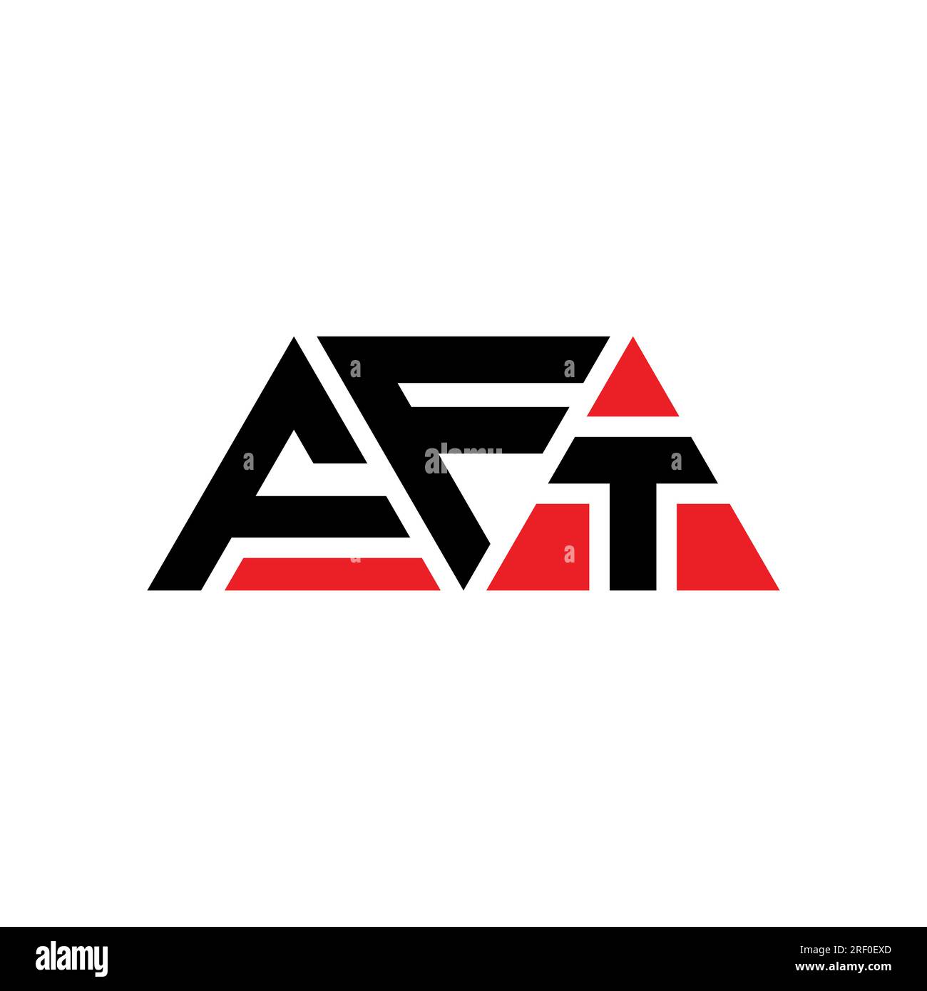 FFT triangle letter logo design with triangle shape. FFT triangle logo