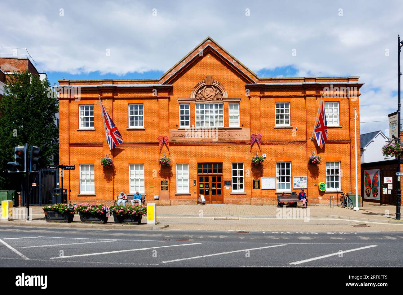 The King Edward VII Memorial Hall in High Street, Newmarket, a market town in the West Suffolk district of Suffolk, east England Stock Photo