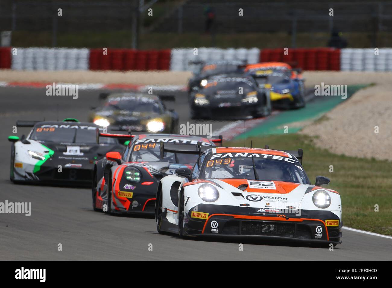 Nuerburg, Germany. 30th July, 2023. # 62, Nurburg, Germany, Sunday 30th of JULY 2023: Derek PIERCE, Kiern JEWISS, Andrew MEYRICK Team Parker Racing, Porsche 911 GT3 R (992) car, during the race of the Fanatec GT World Challenge Endurance Cup. The Team Parker Racing races in the in the Fanatec GT World Challenge Endurance Cup, fee liable image, Photo copyright © ATP Geert FRANQUET (FRANQUET Geert /ATP/SPP) Credit: SPP Sport Press Photo. /Alamy Live News Stock Photo