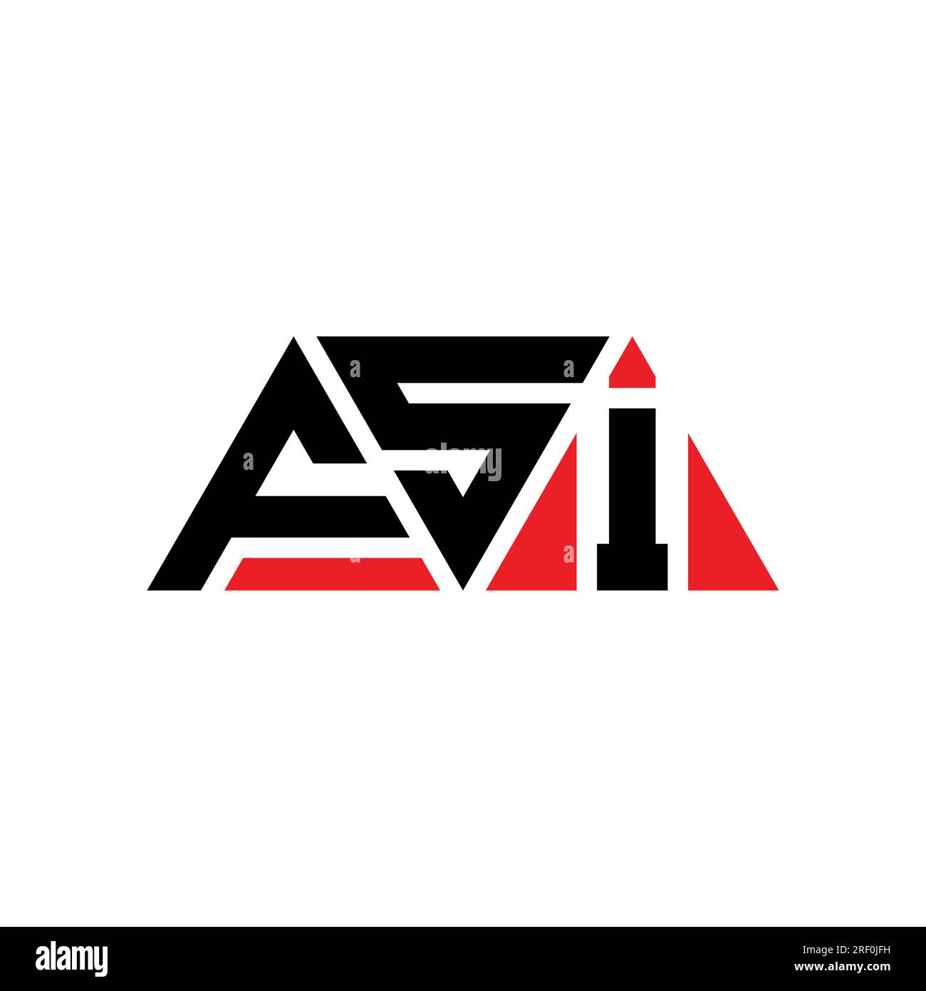 FSI triangle letter logo design with triangle shape. FSI triangle logo