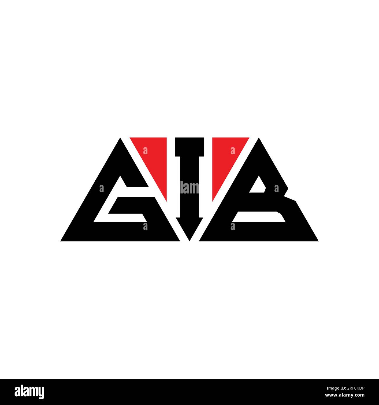 GIB triangle letter logo design with triangle shape. GIB triangle logo