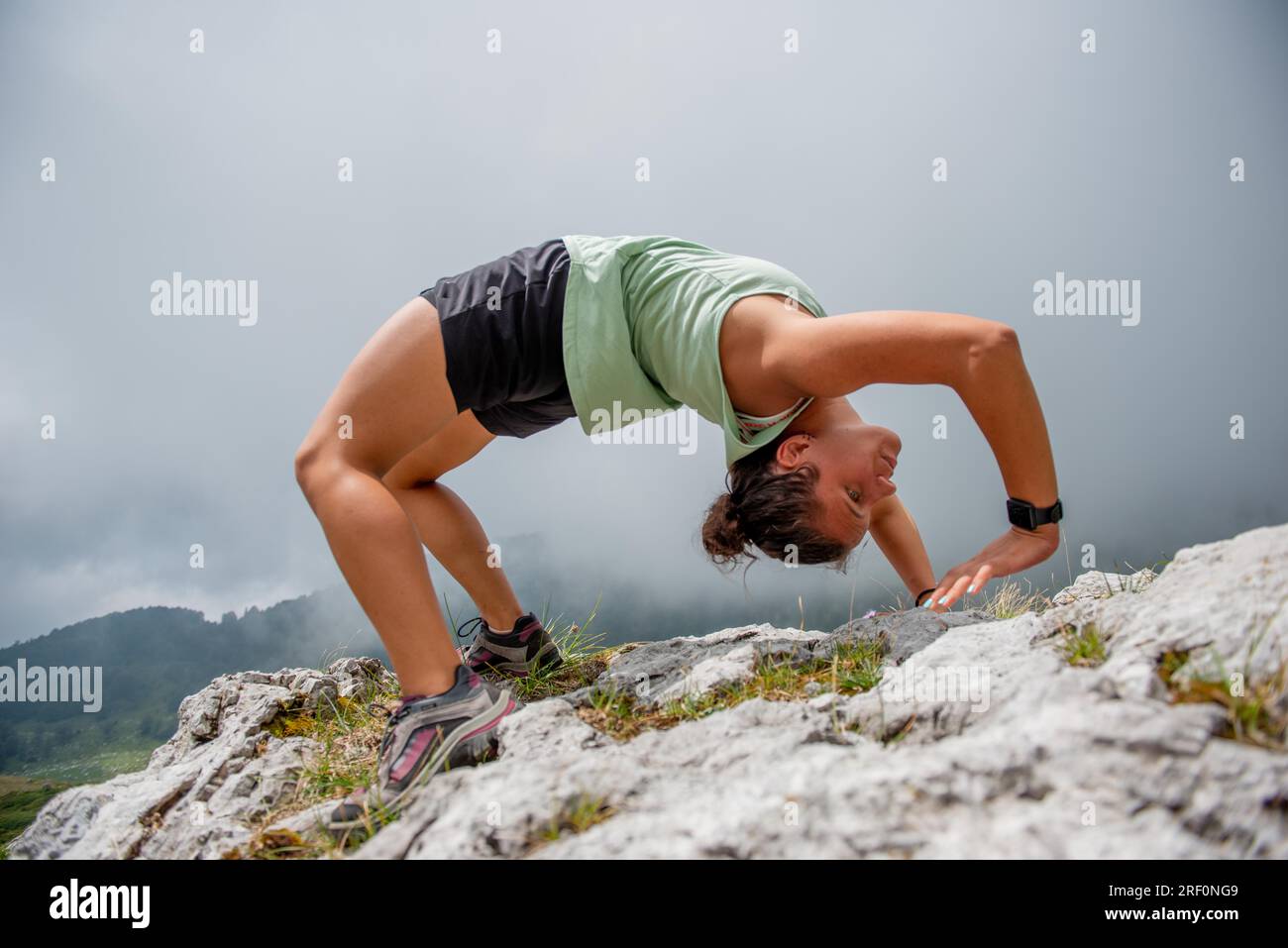 Prone Rocking Stunt Gymnastics on the rock hi-res stock photography and images - Alamy