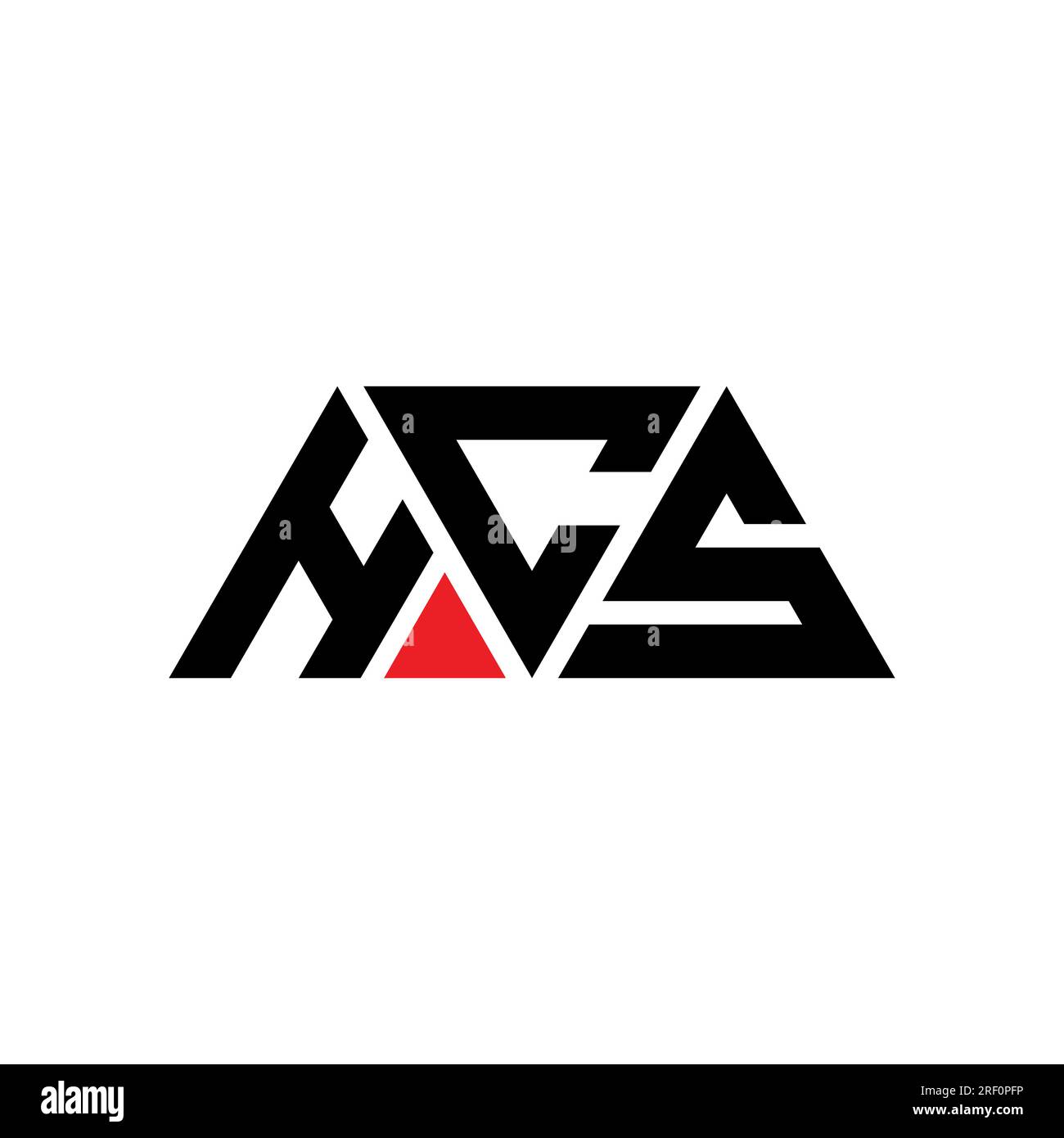 HCS triangle letter logo design with triangle shape. HCS triangle logo