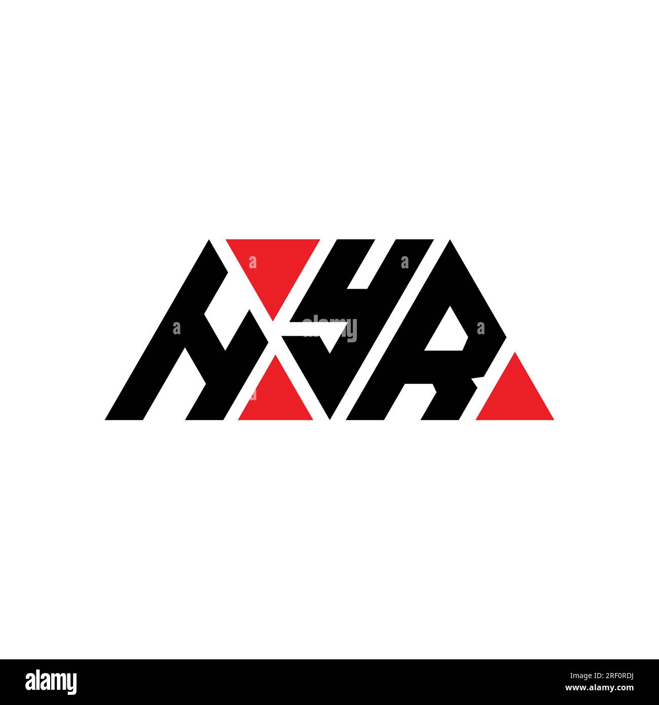 HYR triangle letter logo design with triangle shape. HYR triangle logo ...