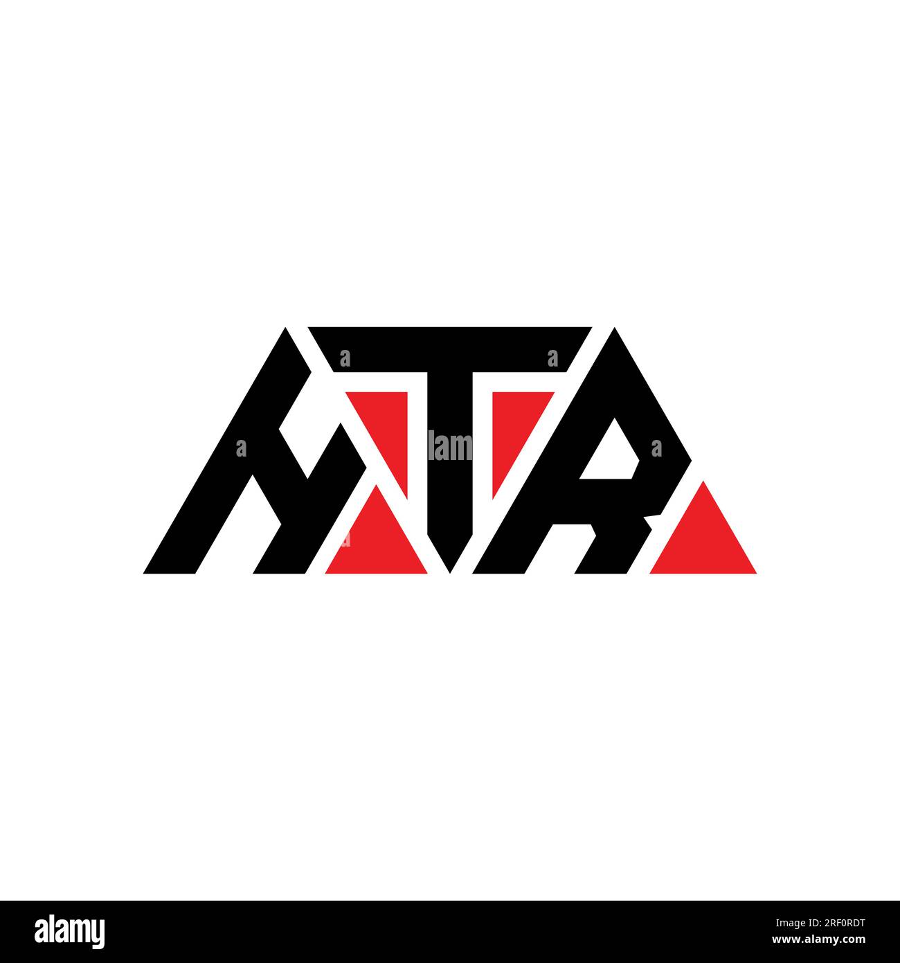 HTR triangle letter logo design with triangle shape. HTR triangle logo