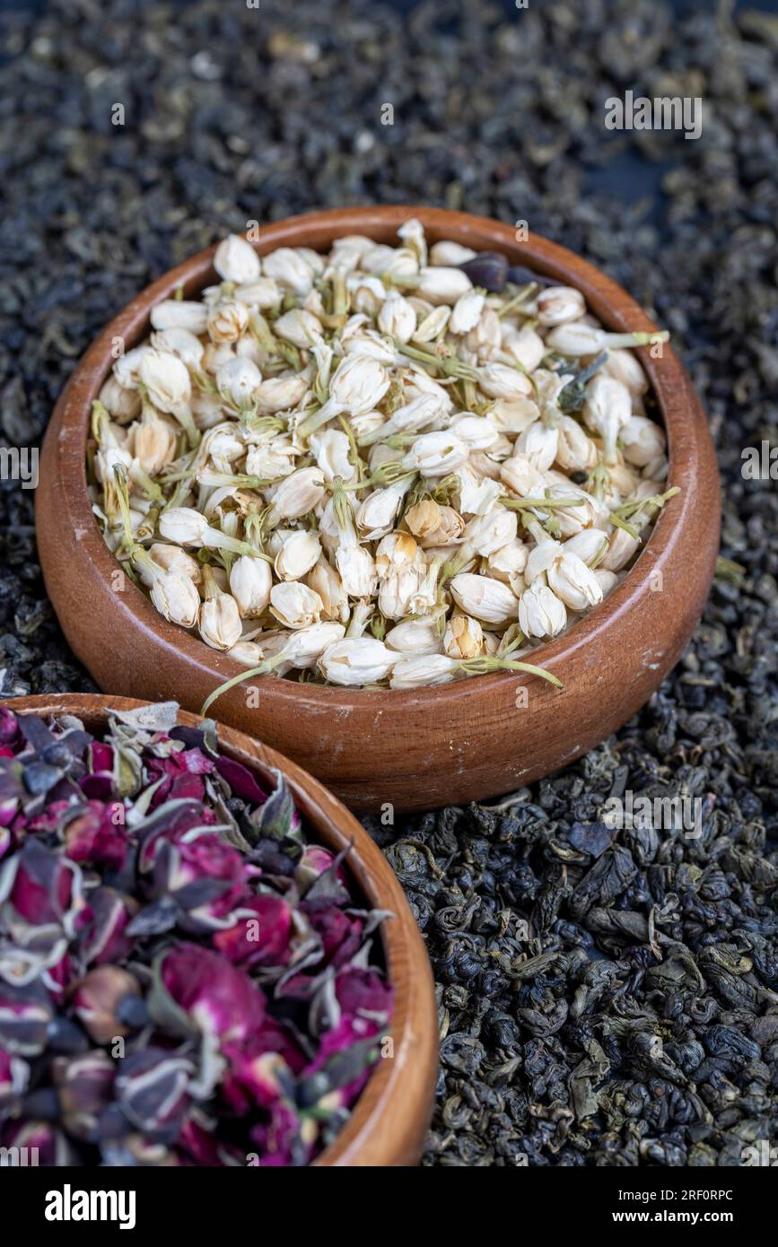 Dried jasmine flowers hi-res stock photography and images - Alamy