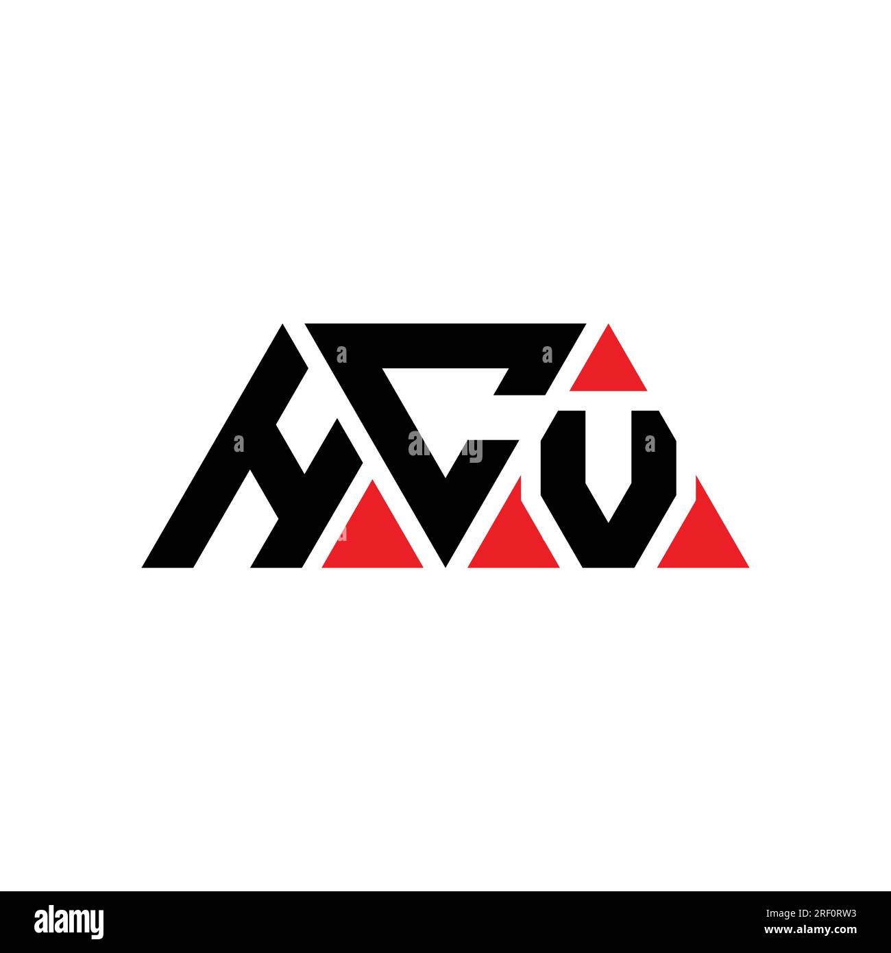 HCV triangle letter logo design with triangle shape. HCV triangle logo ...