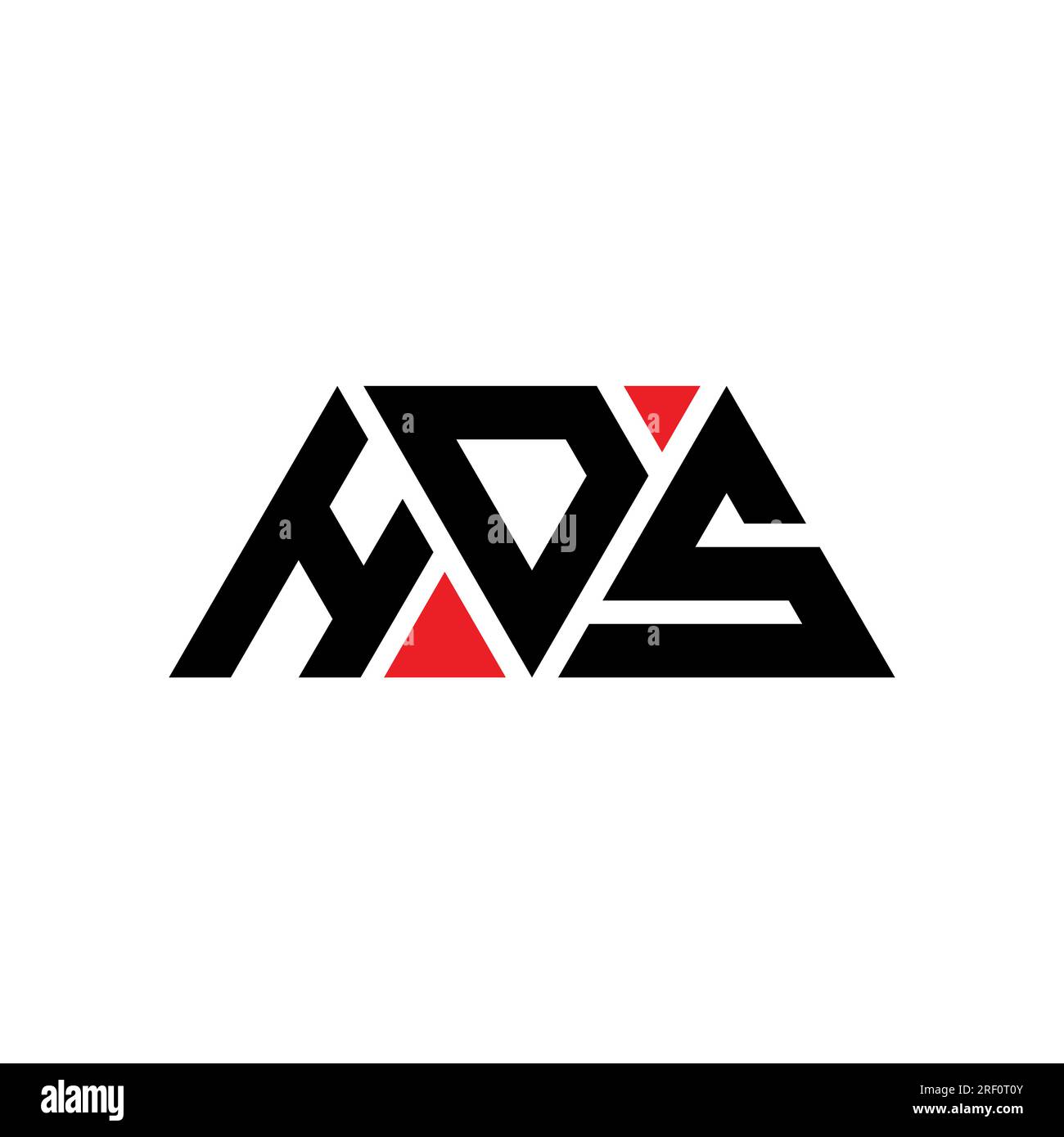 HDS triangle letter logo design with triangle shape. HDS triangle logo ...