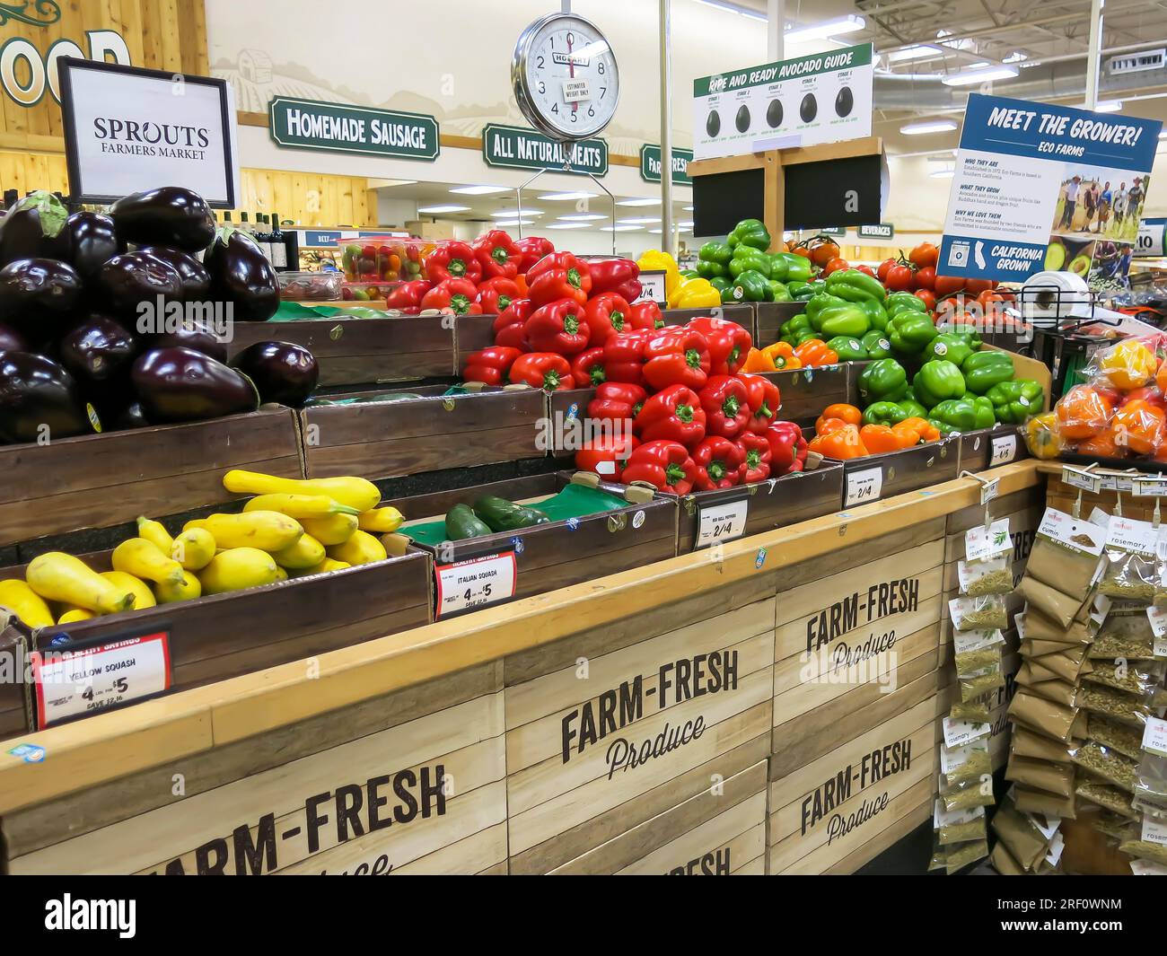 Produce Section in Supermarket Stock Photo Alamy