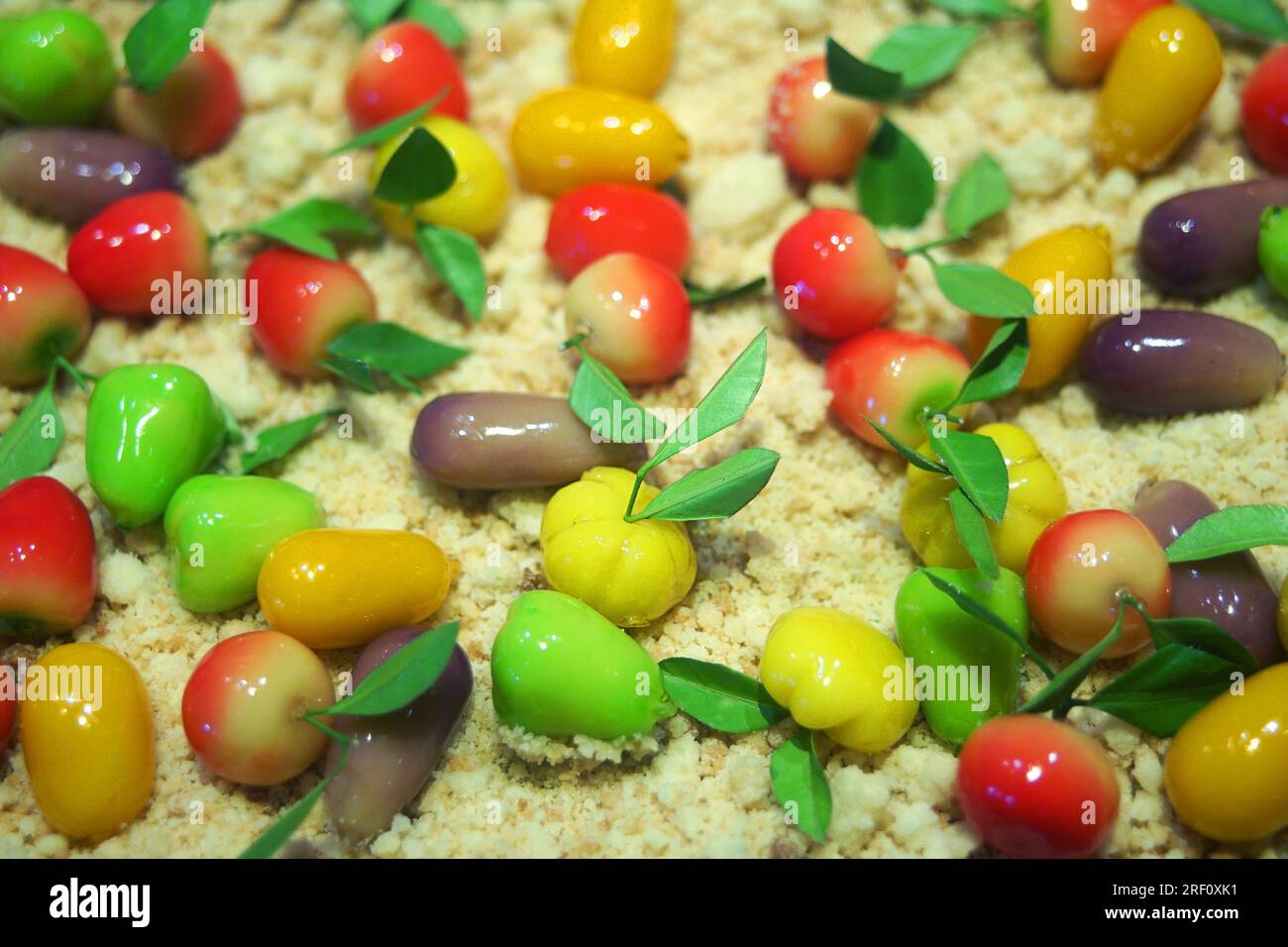 thai dessert, deletable imitation fruit on buffet line Stock Photo - Alamy