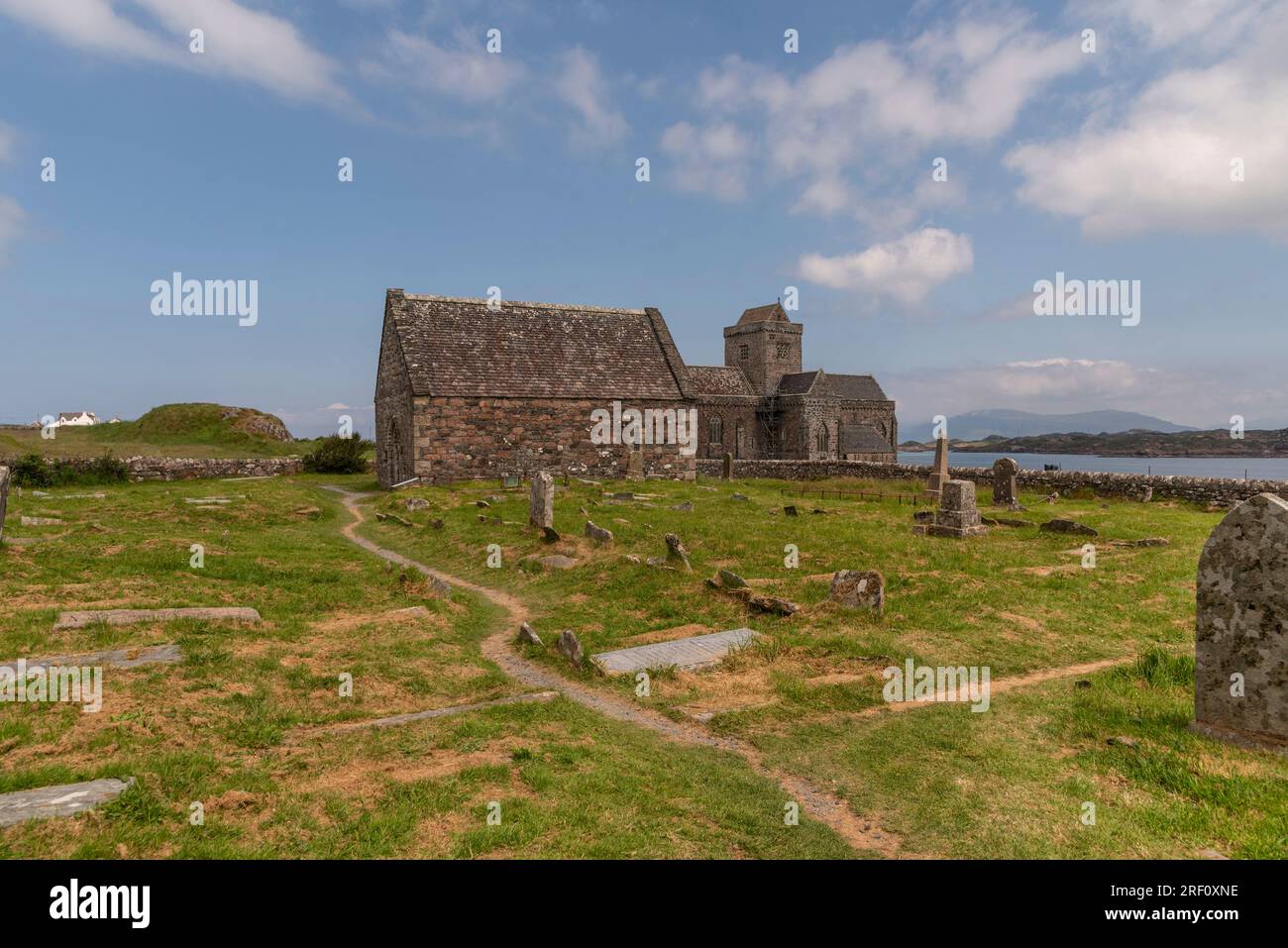 Isle of Iona, Argyll, Scotland, UK.  6 June 2023.  Iona Abbey on the coast of  the Isle of Iona a place of pilgrimage and tourist attraction. Stock Photo