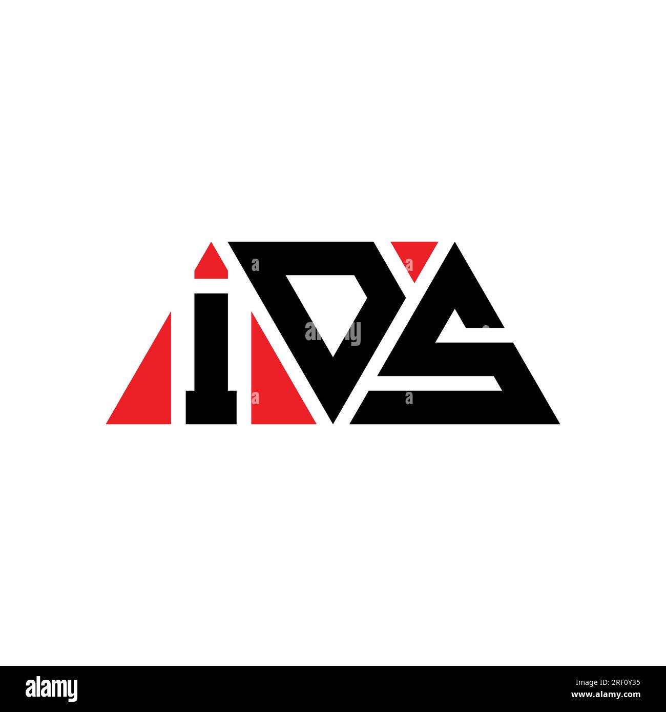 IDS triangle letter logo design with triangle shape. IDS triangle logo design monogram. IDS triangle vector logo template with red color. IDS triangul Stock Vector