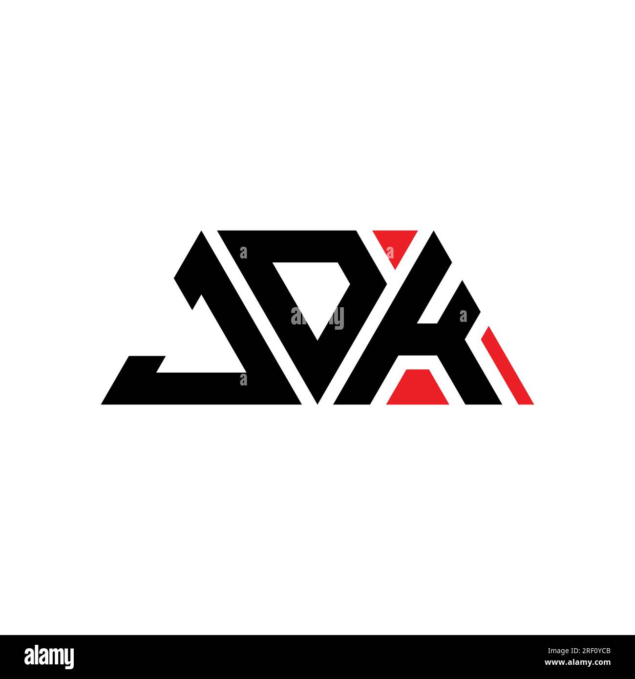Jdk triangle letter logo design with triangle shape jdk triangle logo