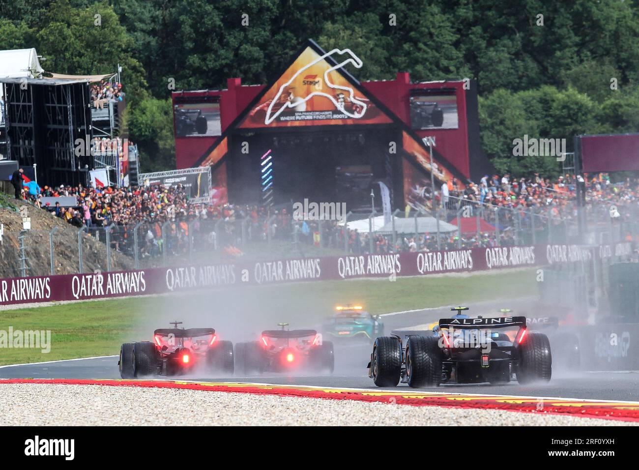 Spa-Francorchamps, Belgium. 27th July, 2023. #44 Lewis Hamilton (GBR,  Mercedes-AMG Petronas F1 Team), F1 Grand Prix of Belgium at Circuit de  Spa-Francorchamps on July 27, 2023 in Spa-Francorchamps, Belgium. (Photo by  HIGH