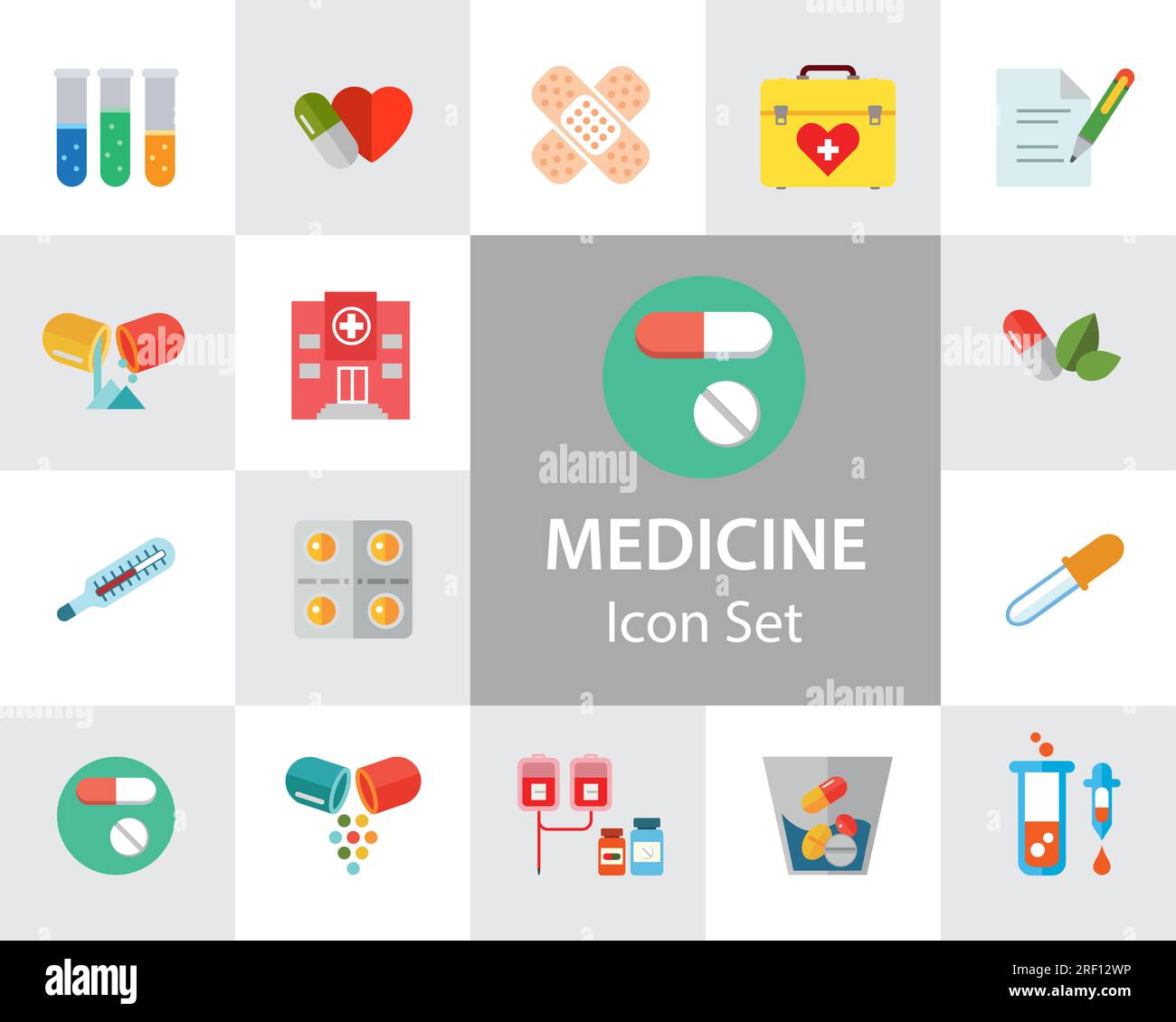Medicine Icons Set Stock Vector Image & Art - Alamy
