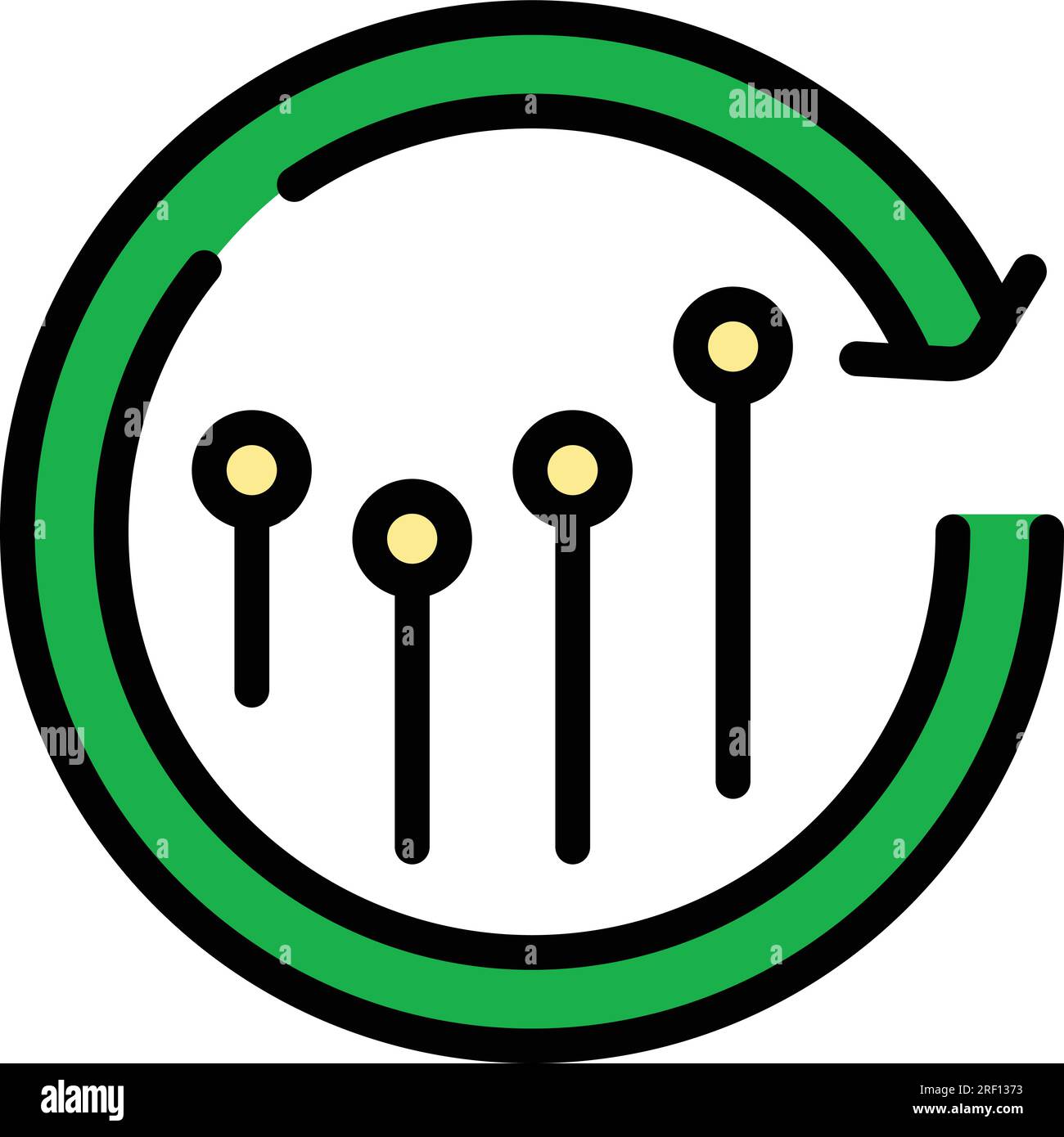 Restart phone app icon outline vector. Mobile download. Click tick ...