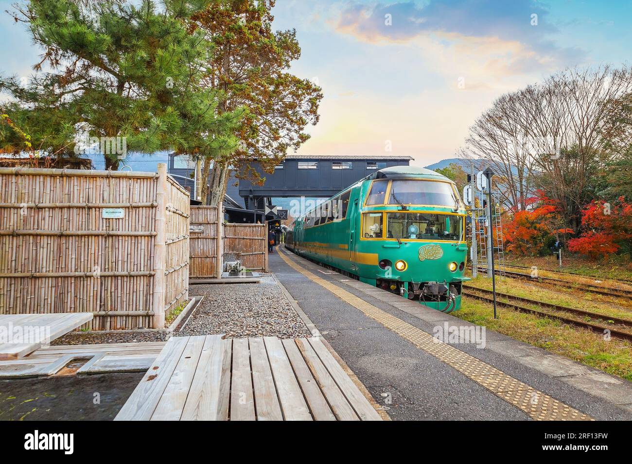 Yufuin, Japan Nov 27 2022 Yufuin no Mori is a limited express train