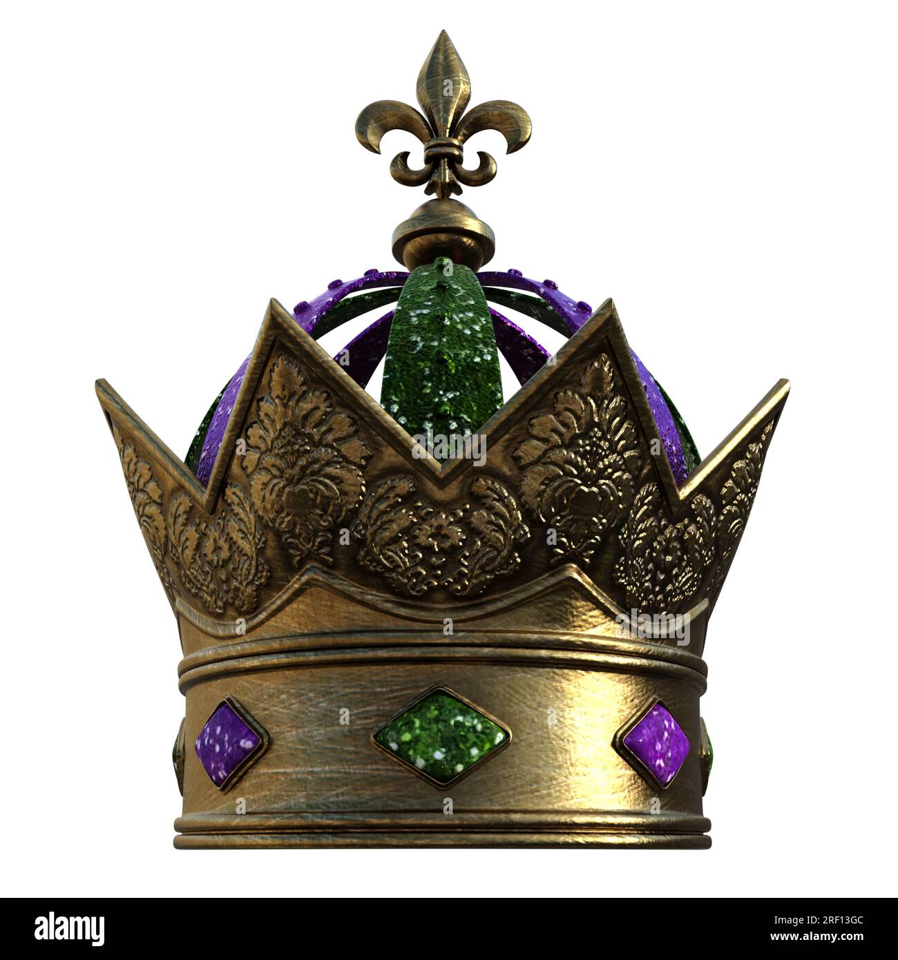 Royal Crown isolated on white, 3d render Stock Photo - Alamy