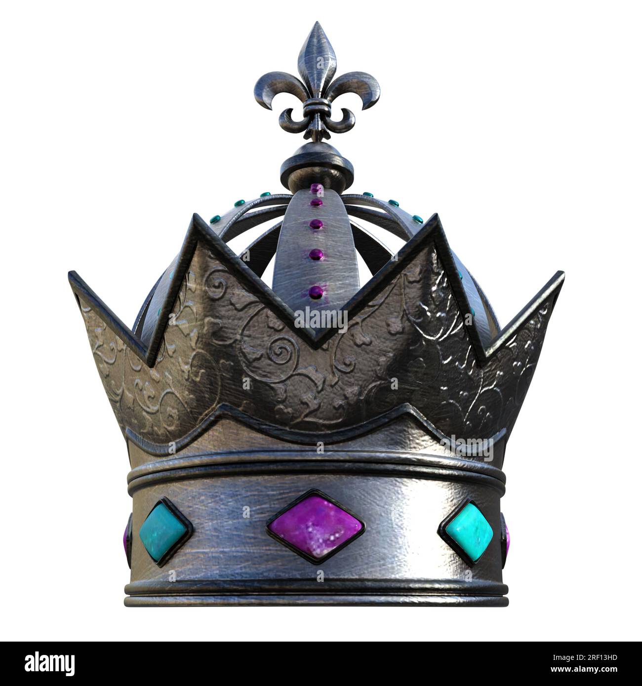 Royal Crown isolated on white, 3d render Stock Photo - Alamy