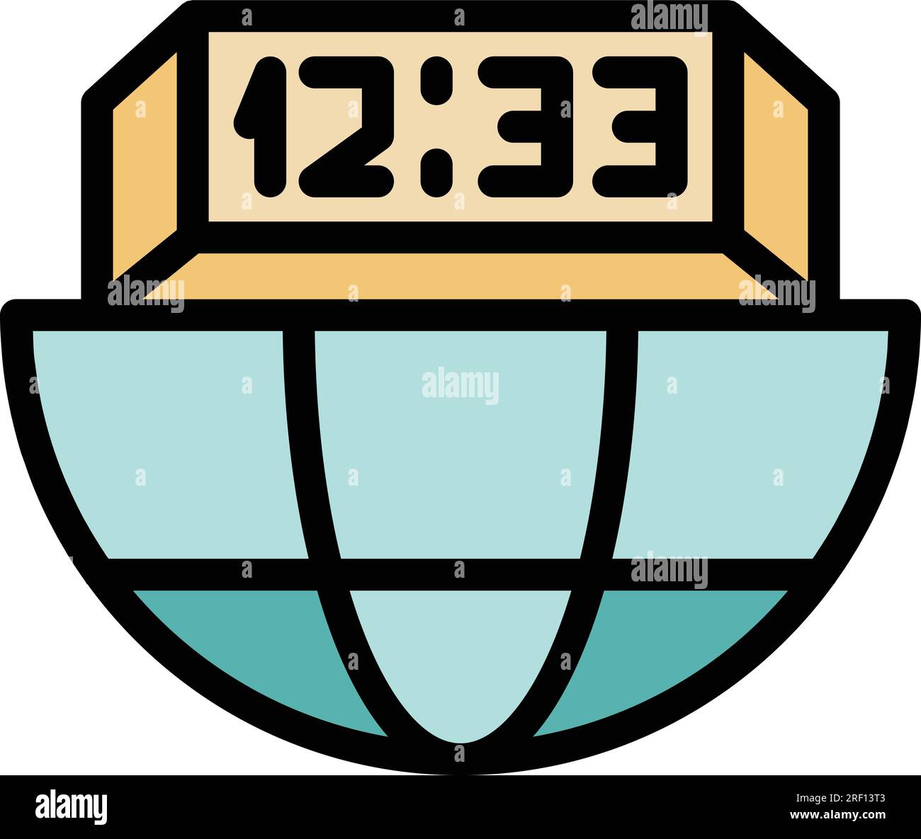 Flight Time Icon Outline Vector World Zone International Clock Color flight-time-icon-outline-vector-world-zone-international-clock-color