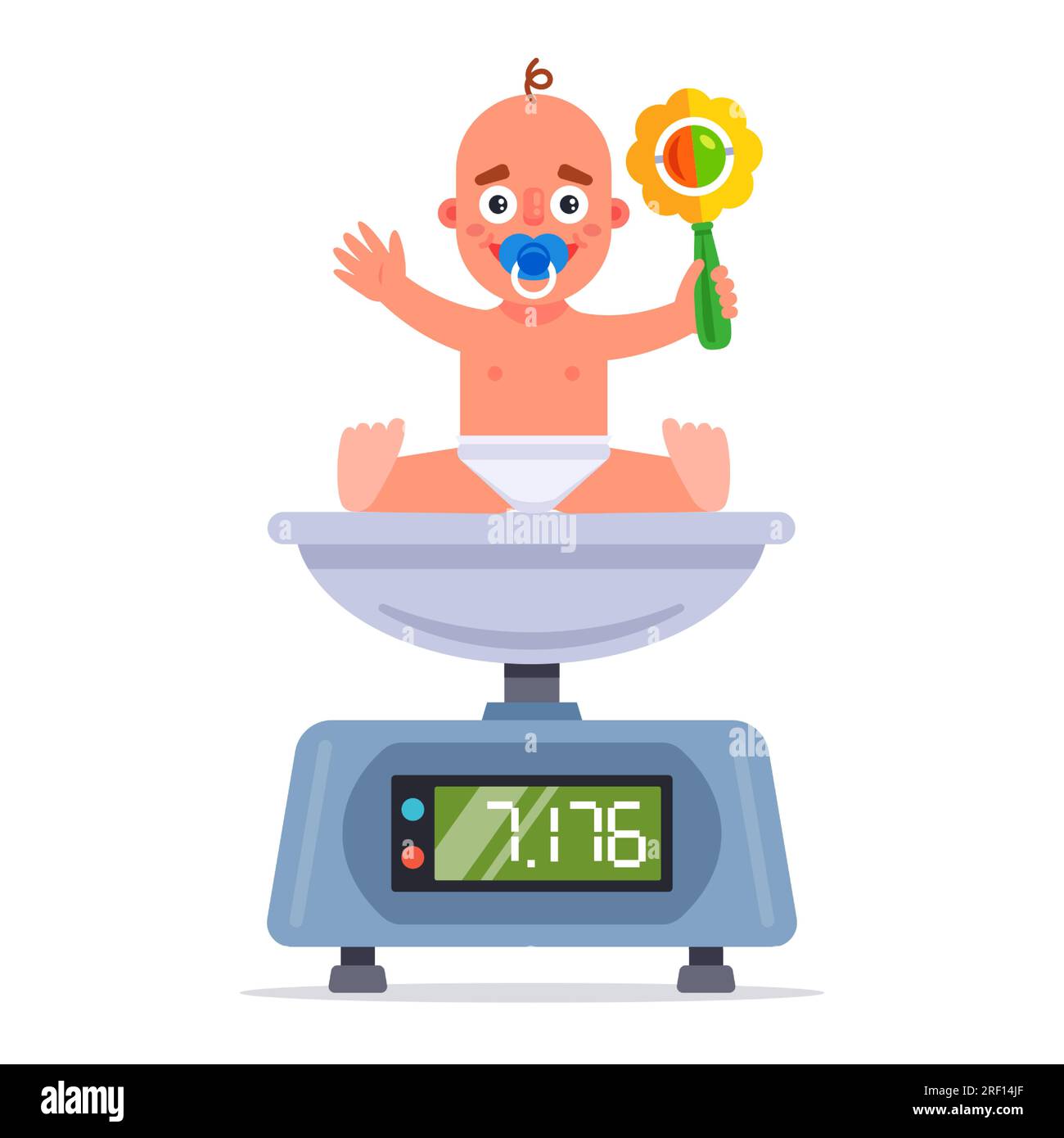 Weighing a newborn baby Cut Out Stock Images & Pictures Alamy