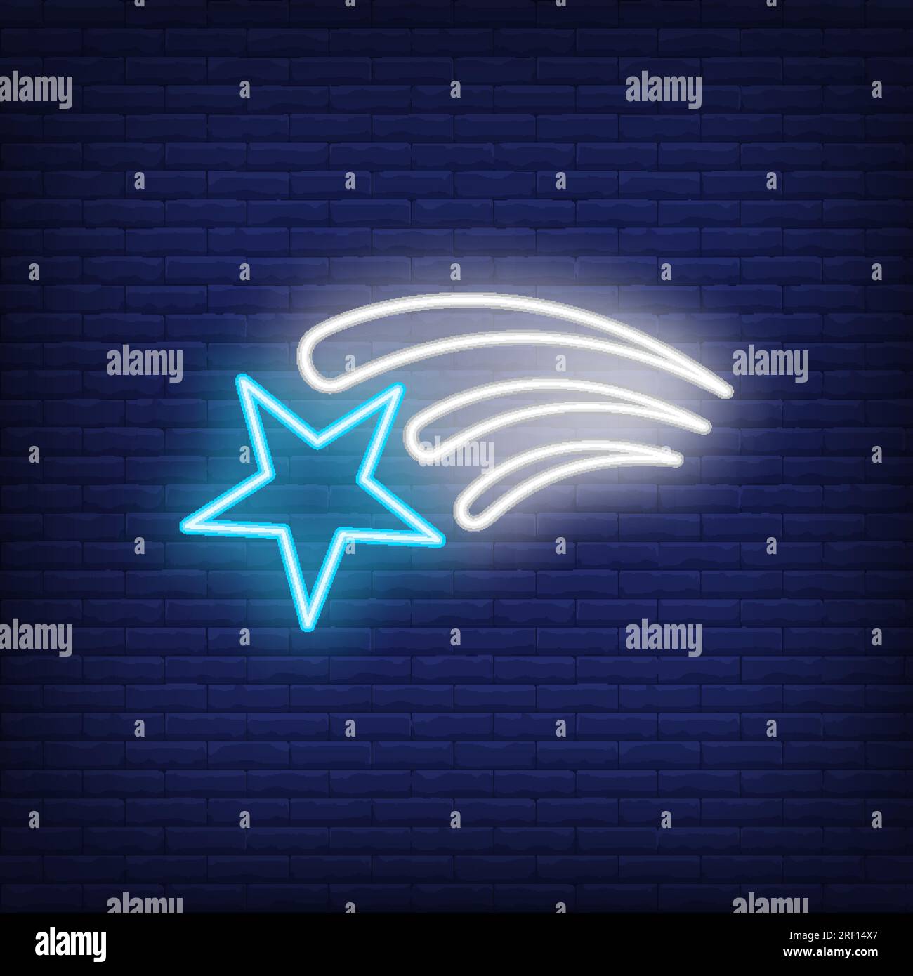 Bright flying star neon sign Stock Vector Image & Art - Alamy