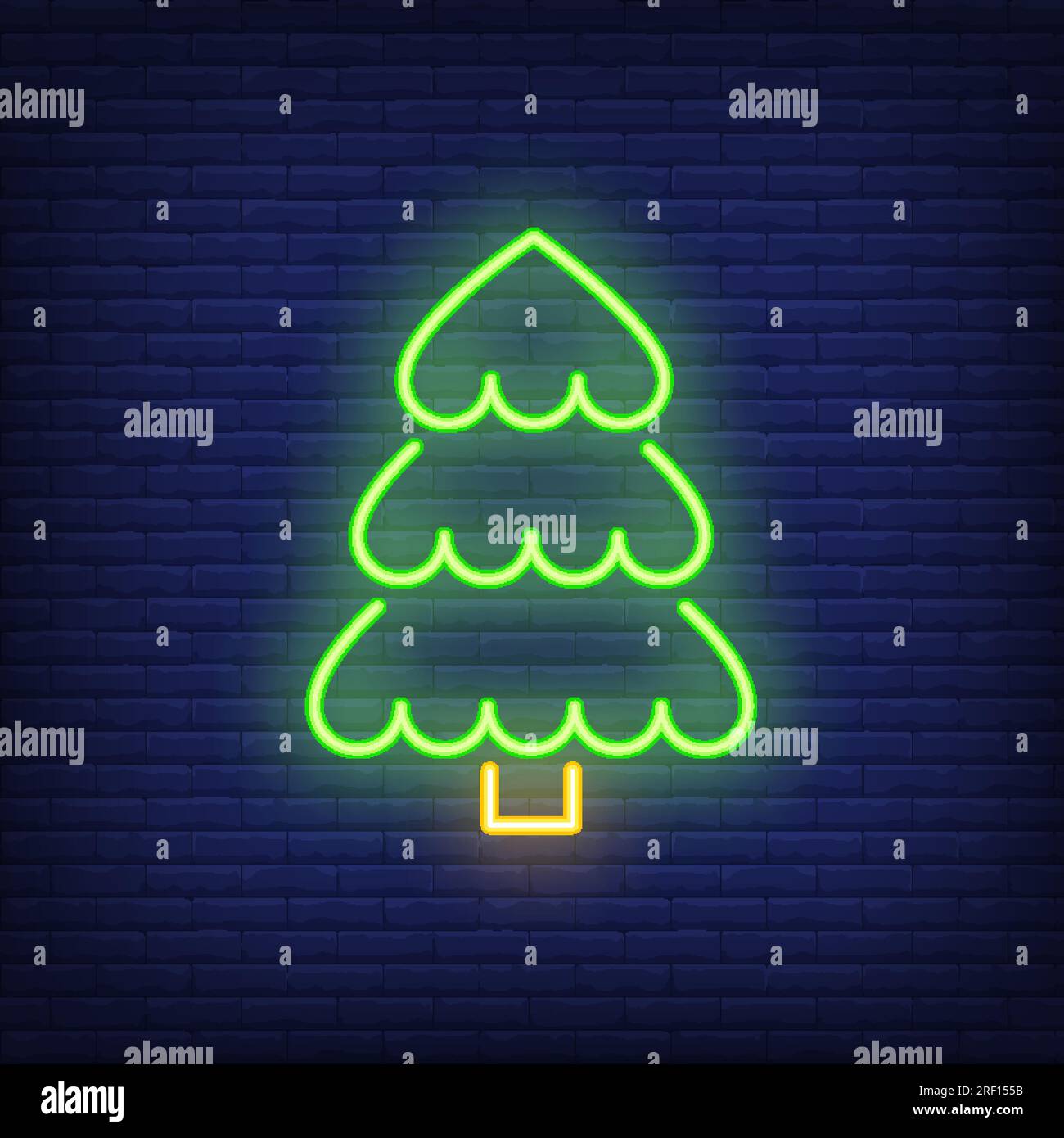 Green fir-tree neon sign Stock Vector Image & Art - Alamy
