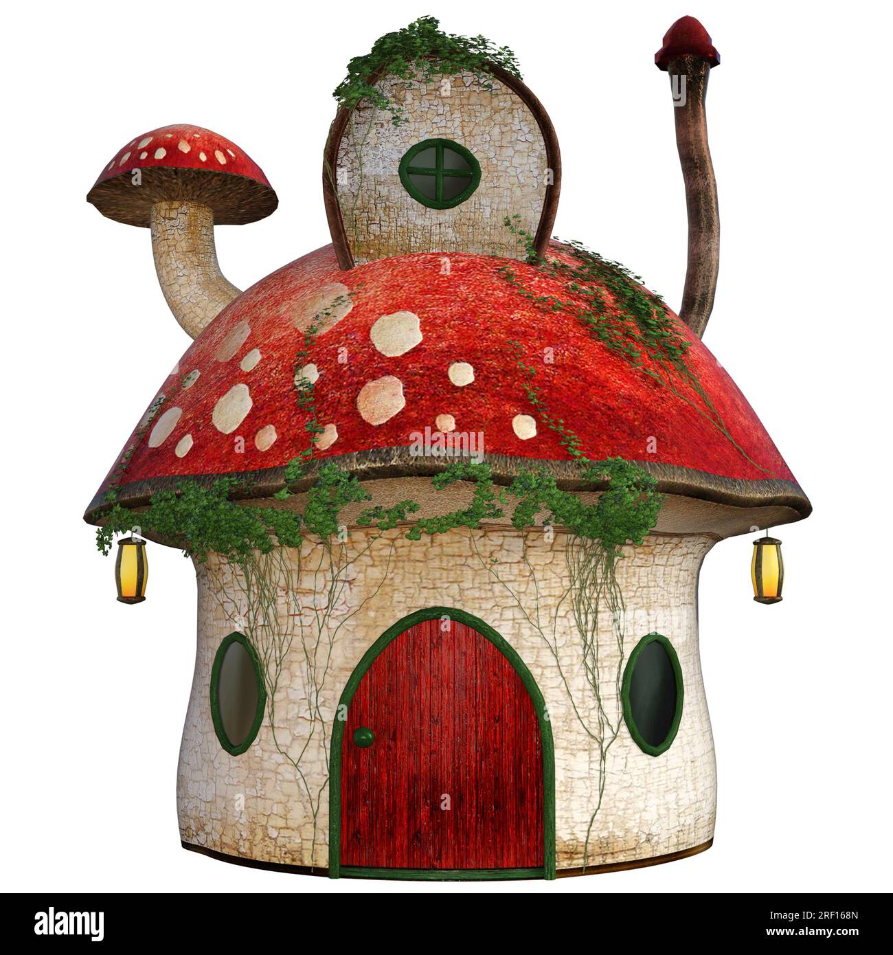 Fairy Hut isolated on white, 3d render. Stock Photo
