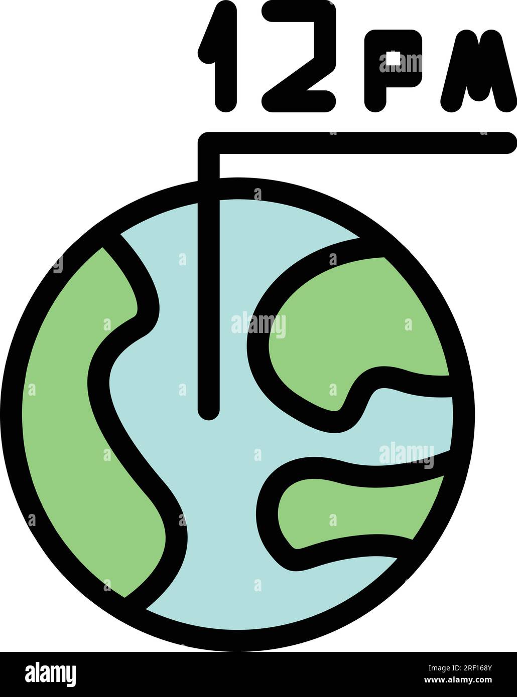 Greenwich timezone icon outline vector. Time zone. International map ...