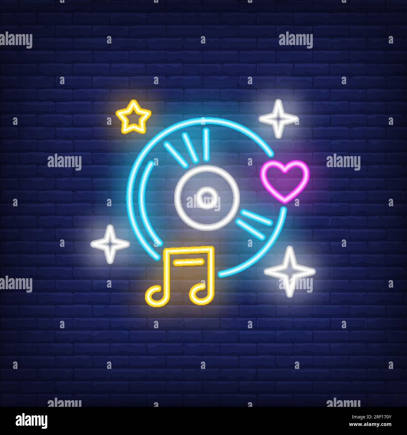 Music note neon sign hi-res stock photography and images - Alamy