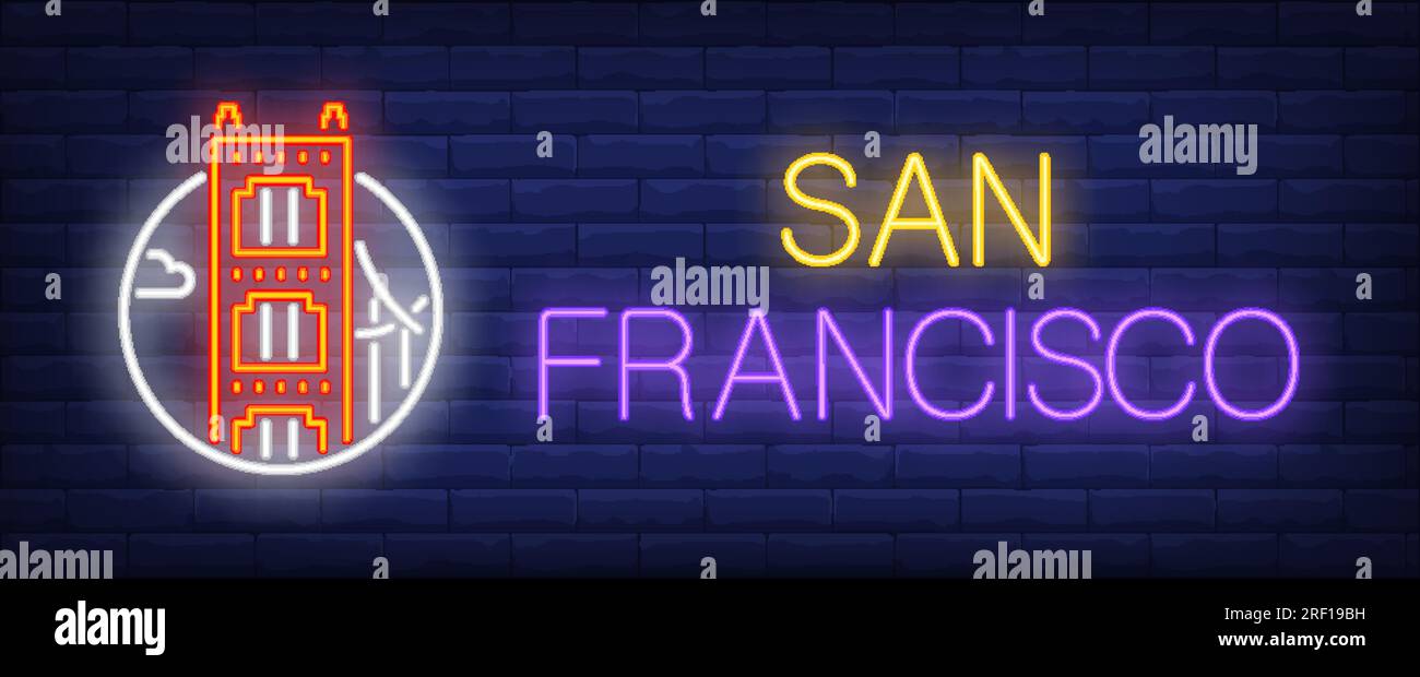San Francisco neon sign Stock Vector Image & Art Alamy