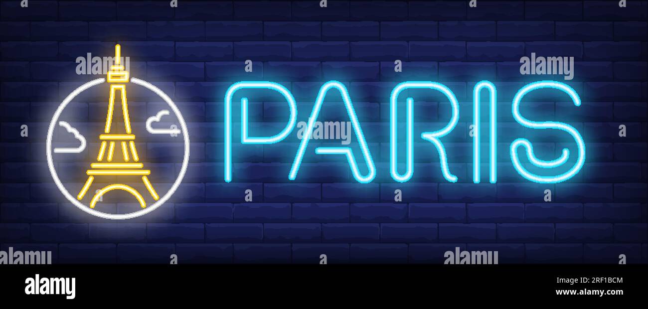 Paris neon sign Stock Vector Image & Art - Alamy