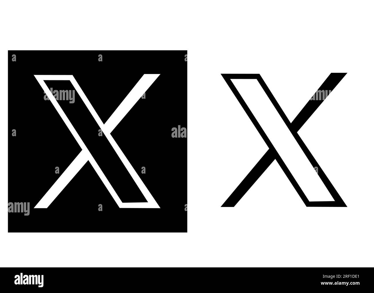 Alphabet letter x black and white logo design Vector Image