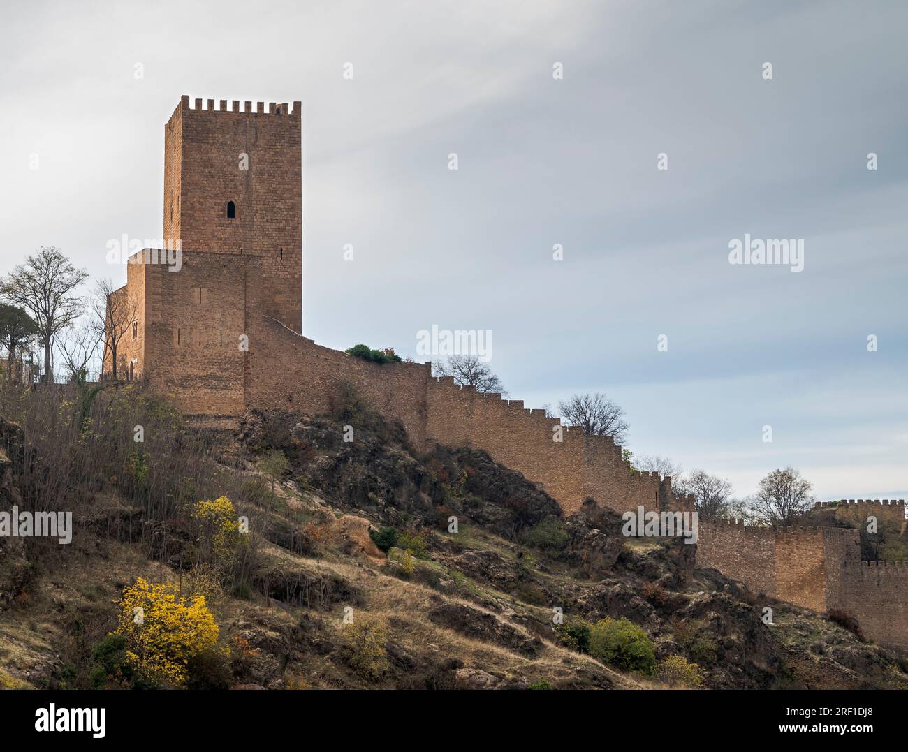 Castle of the Yedra, in the municipality of Cazorla, province of Jaen, Andalusia, Spain. Its origins could be Muslim, possibly from the Almohad period Stock Photo