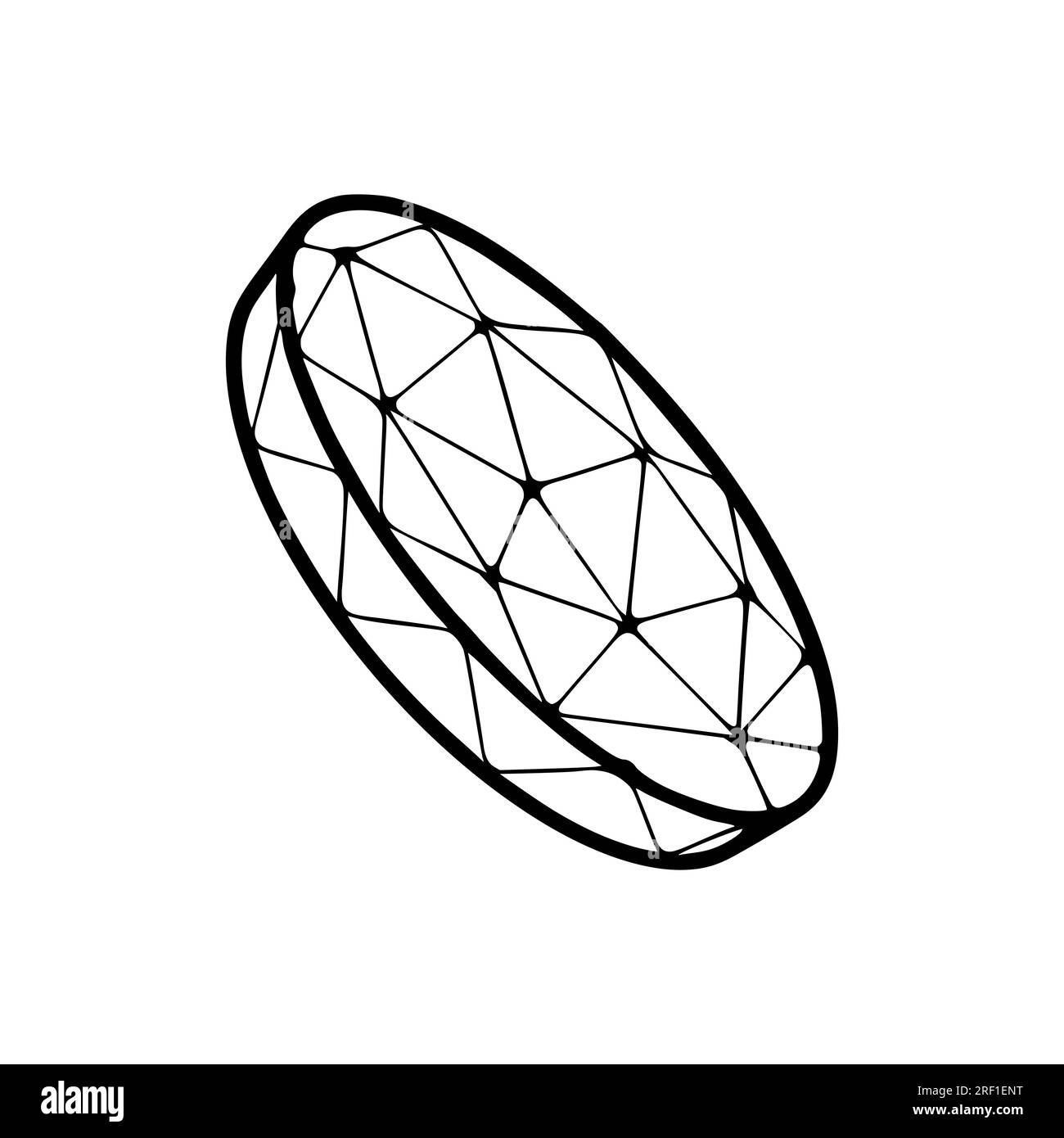 Circle polygonal icon isolated on white background Stock Vector Image ...