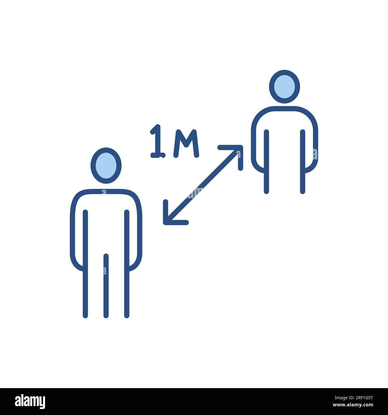 Social distancing sign. Keep distance related vector icon. Isolated on ...