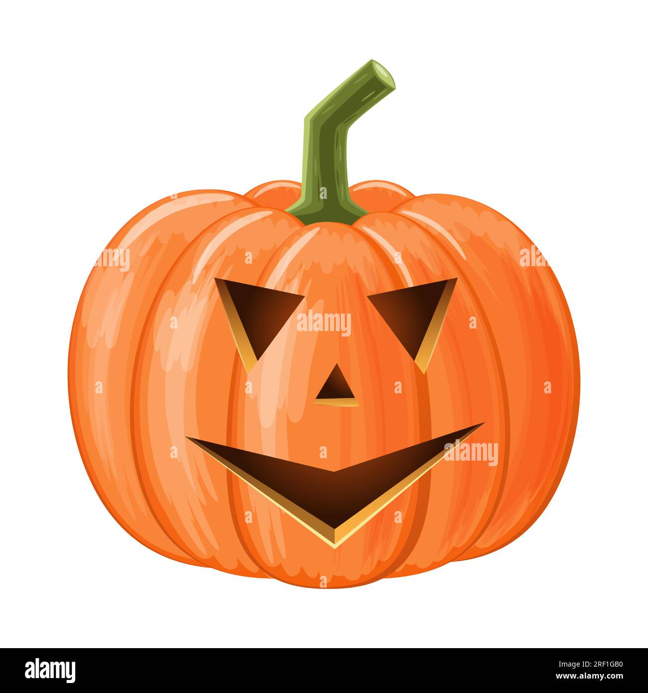 Halloween pumpkin . Jack o'lantern . Isolated white background . Vector ...