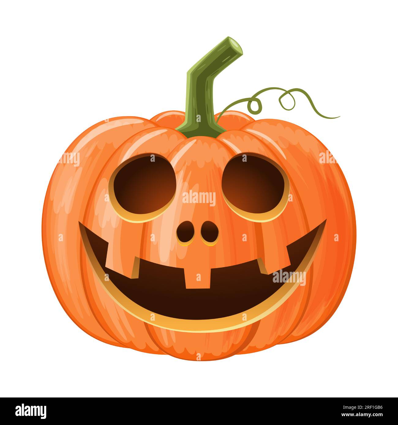 Halloween pumpkin . Jack o'lantern . Isolated white background . Vector ...