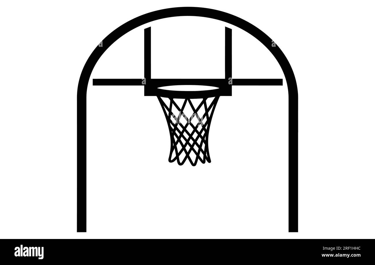 Vector illustration basketball basketboard, basketball hoop, basketball