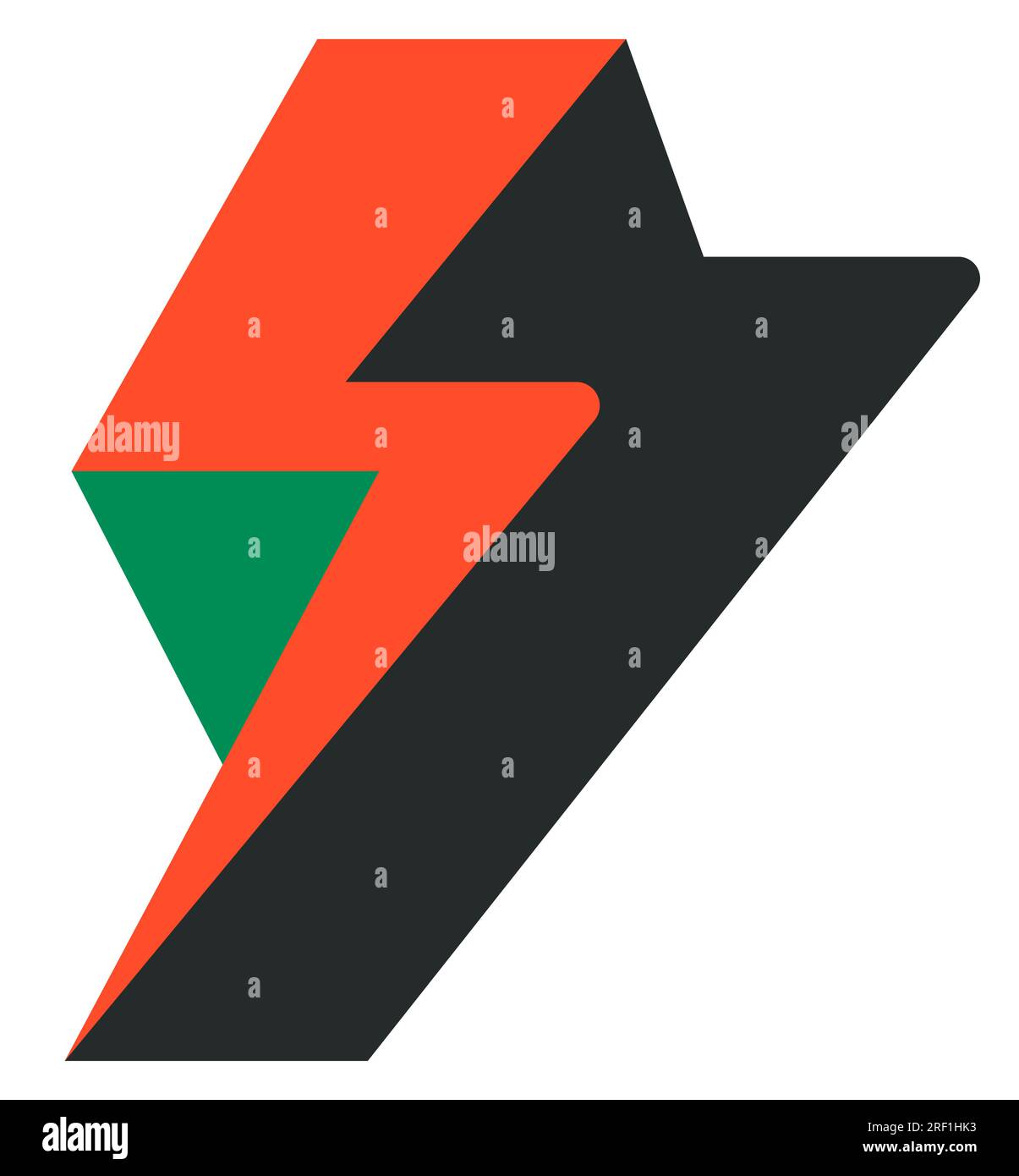 Flash sign, zigzag geometric shape or symbols Stock Vector