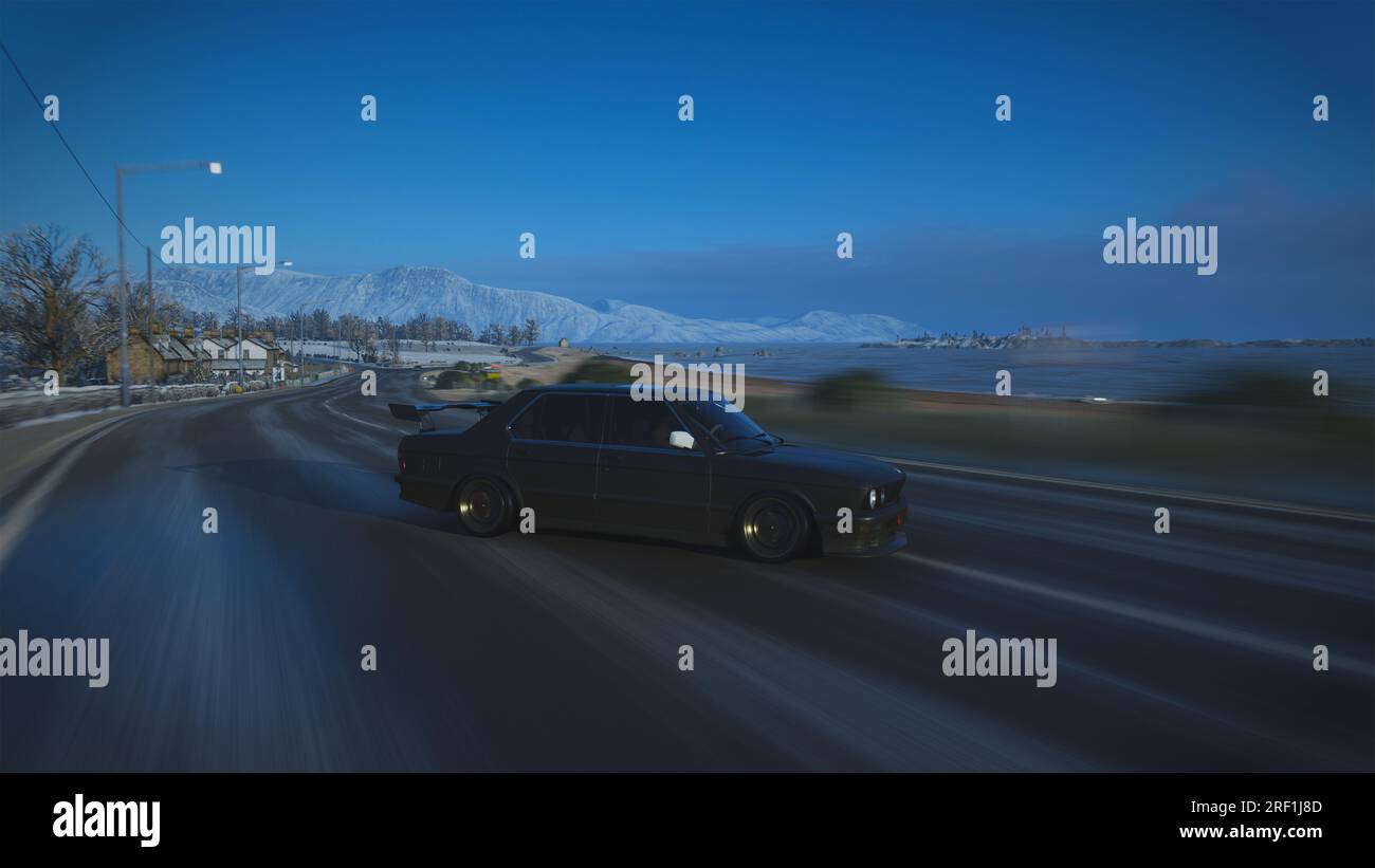 BMW 1988 M5 FE - Skyline Drift Stock Photo