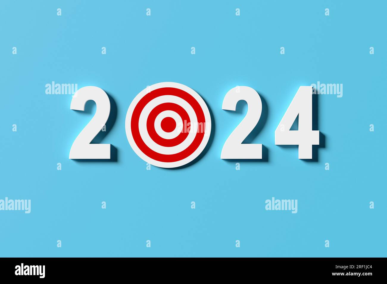 Planning business goals for the year 2024. Goal setting and achievement for the new year. Business common goals for planning new project, annual plan, Stock Photo