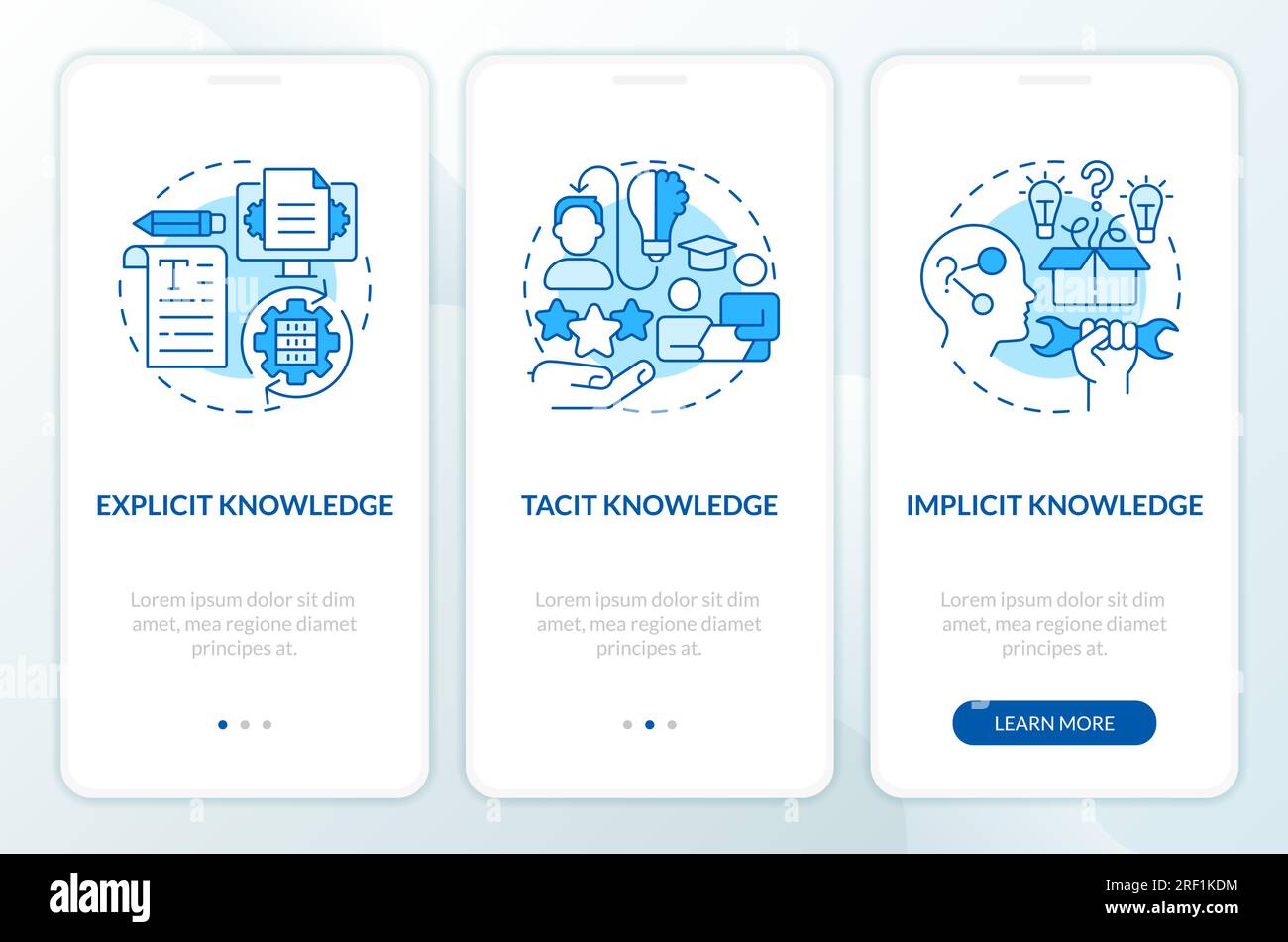 Knowledge management with linear icons concept Stock Vector Image & Art ...