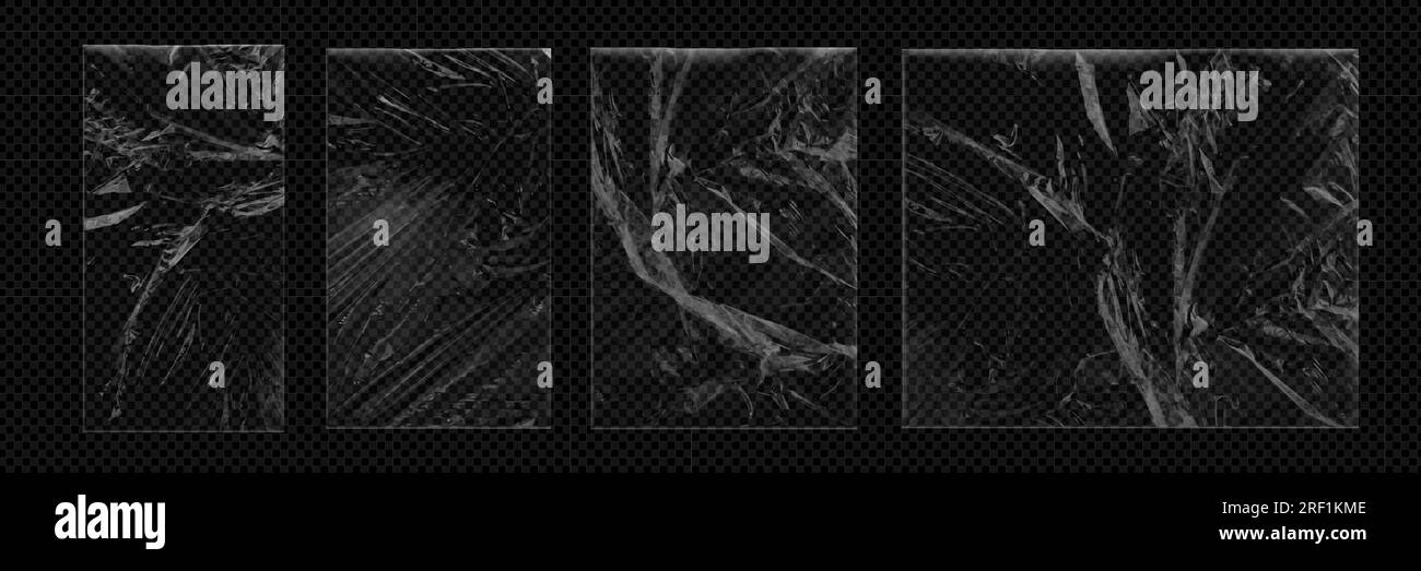 Plastic wrap texture for vinyl record with shrink. Realistic cellophane