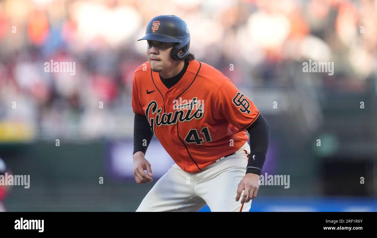 San Francisco Giants' Wilmer Flores during a baseball game against the  Boston Red Sox in San Francisco, Friday, July 28, 2023. (AP Photo/Jeff Chiu  Stock Photo - Alamy