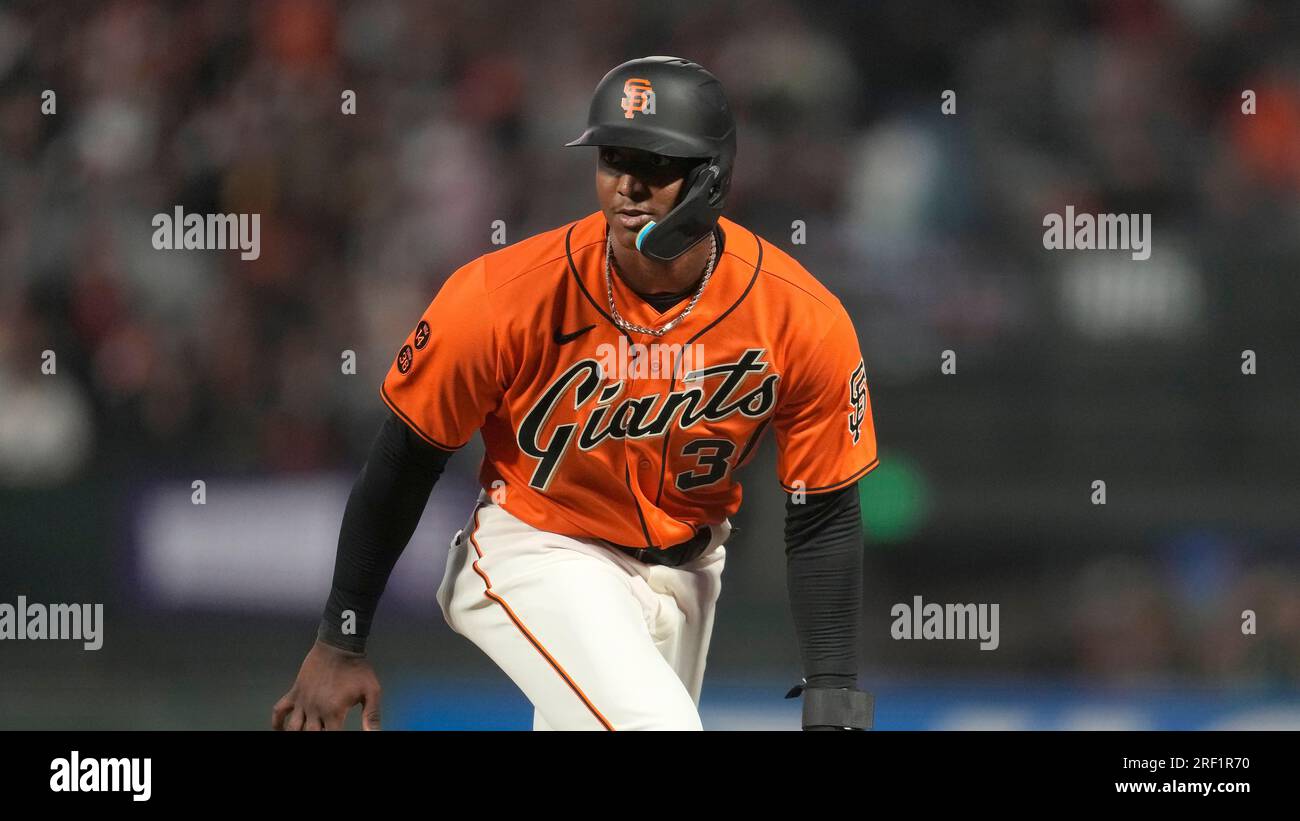 San Francisco Giants' Marco Luciano during a baseball game against the  Boston Red Sox in San Francisco, Friday, July 28, 2023. (AP Photo/Jeff Chiu  Stock Photo - Alamy