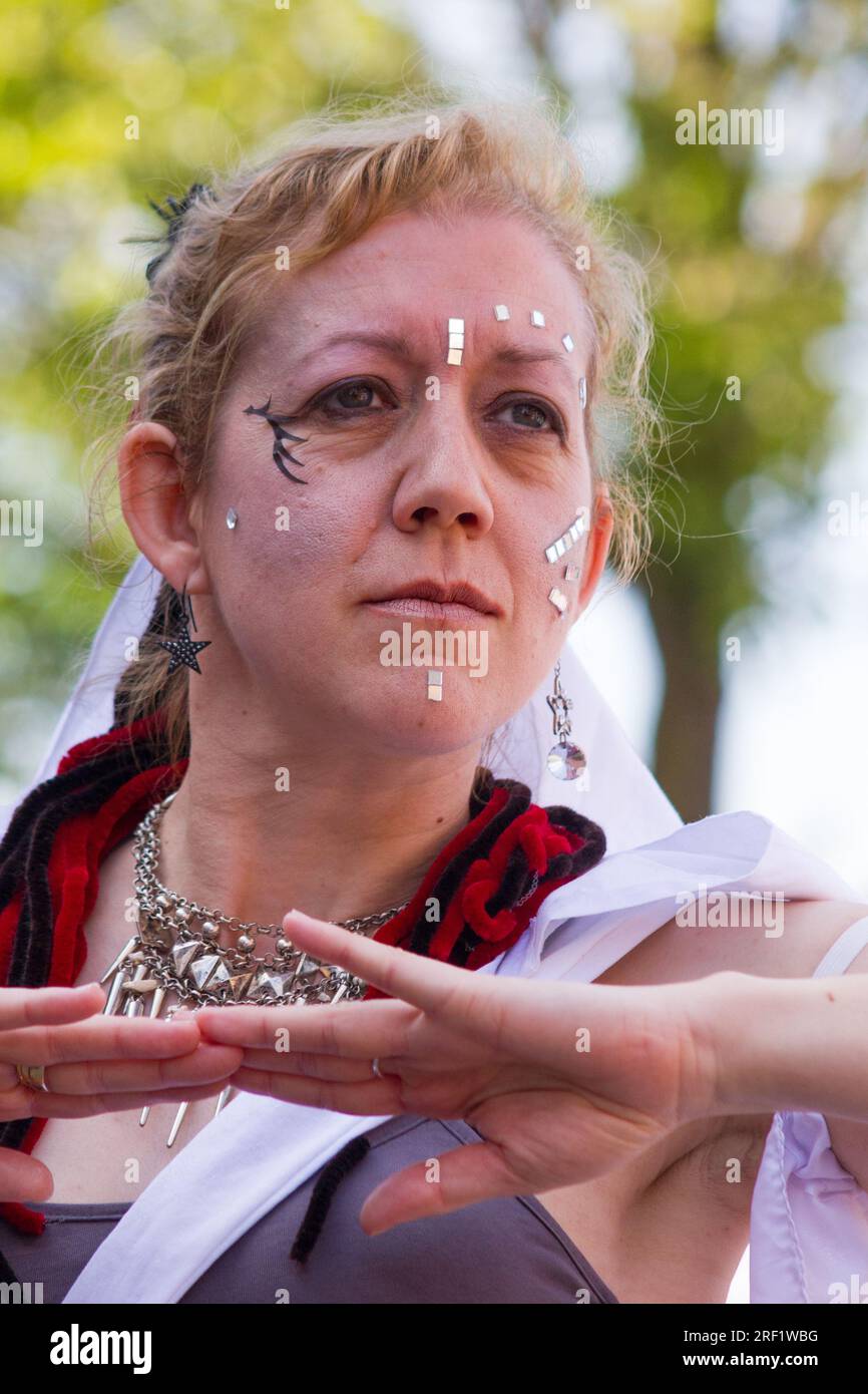 Belly dancing at the Rochester Sweeps festival Stock Photo - Alamy