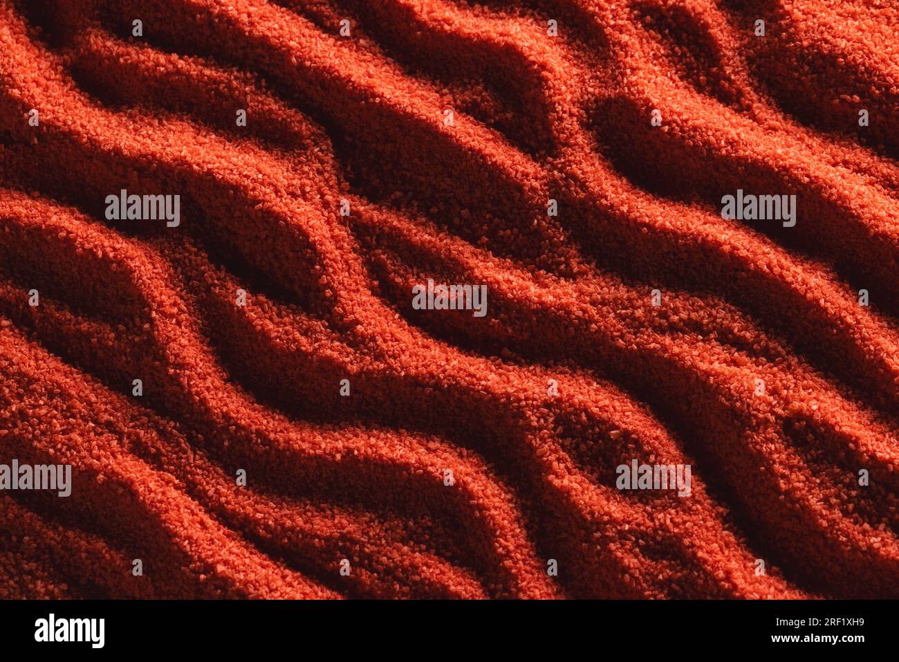 Close up of pattern of red sand and copy space background Stock Photo ...