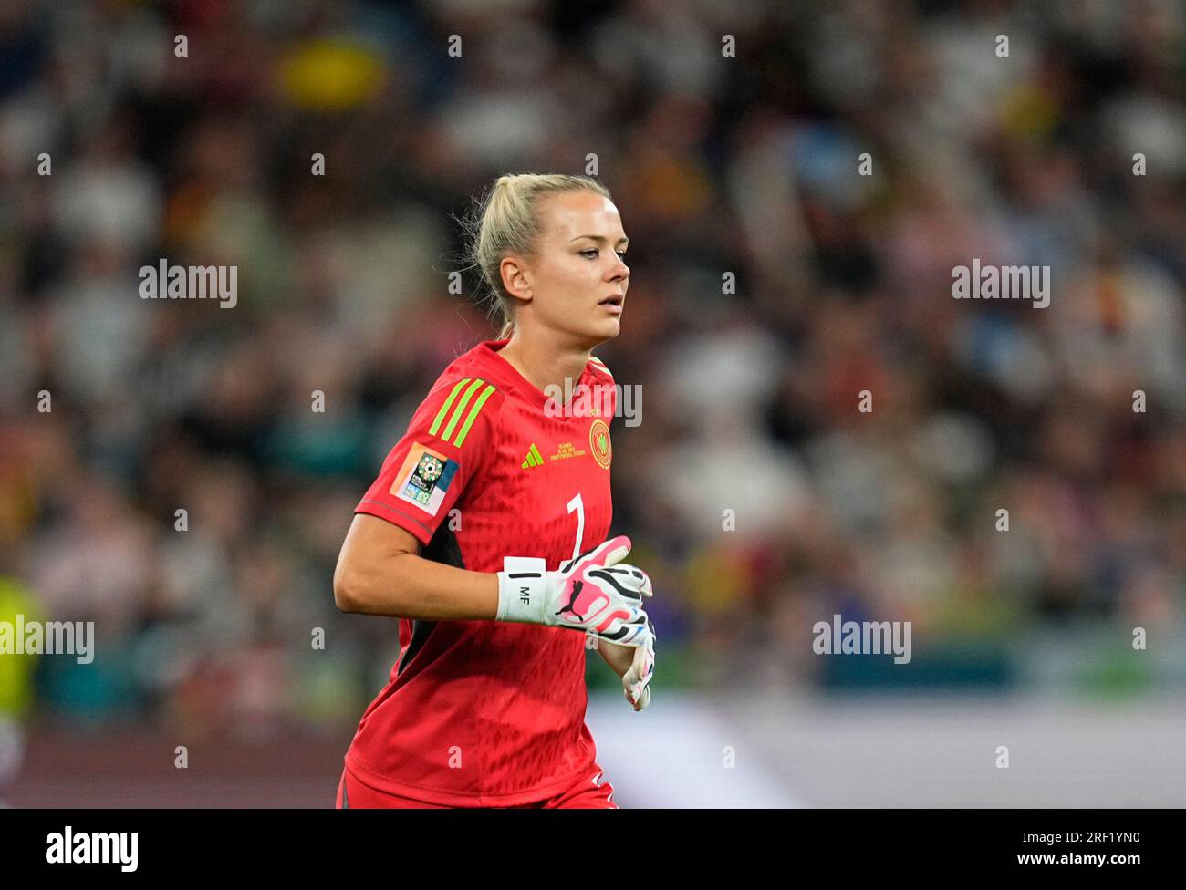 July 30 2023: Merle Frohms (Germany) looks on during a game, at, . Kim Price/CSM Stock Photo